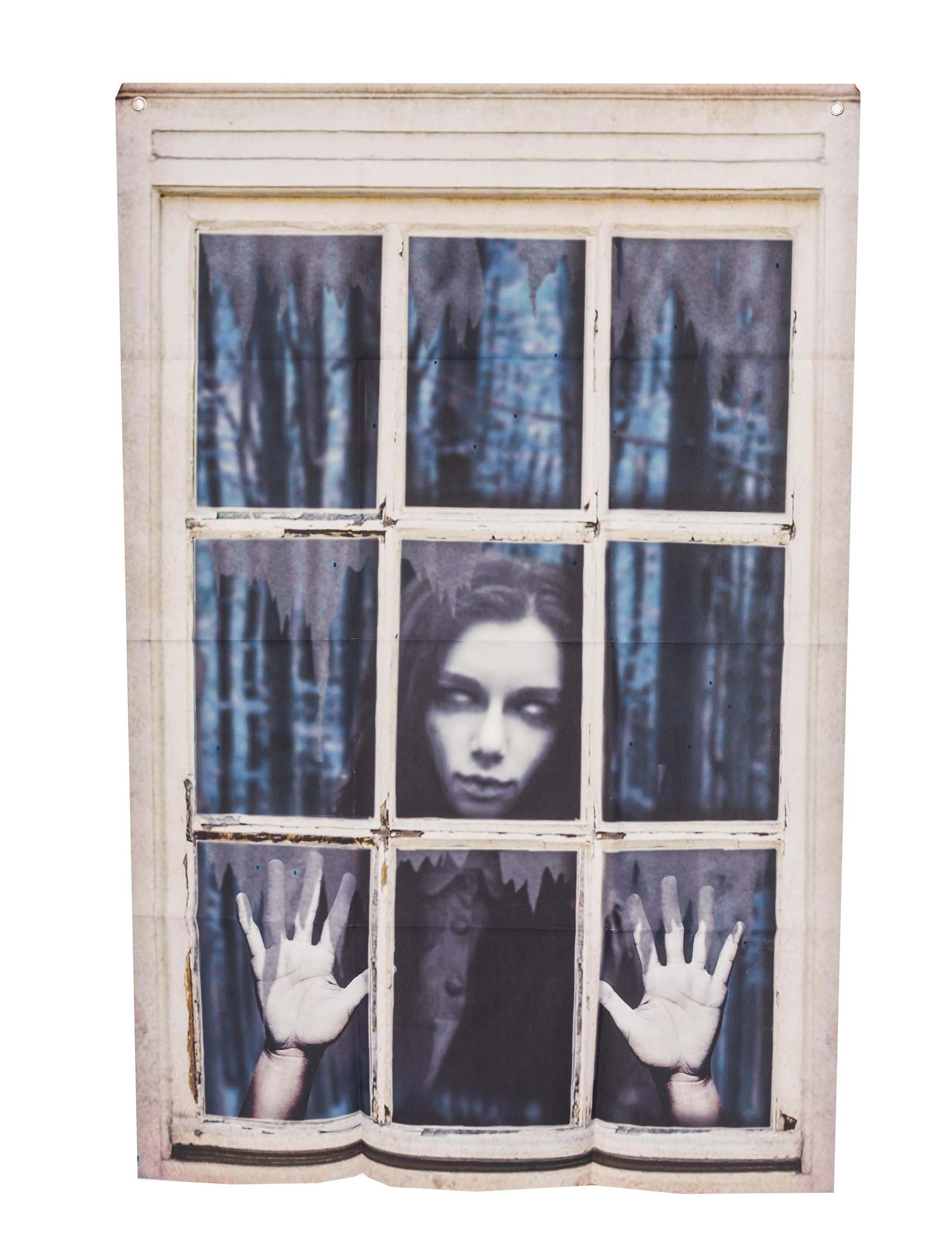 Dekotuch Fenster mit Frau