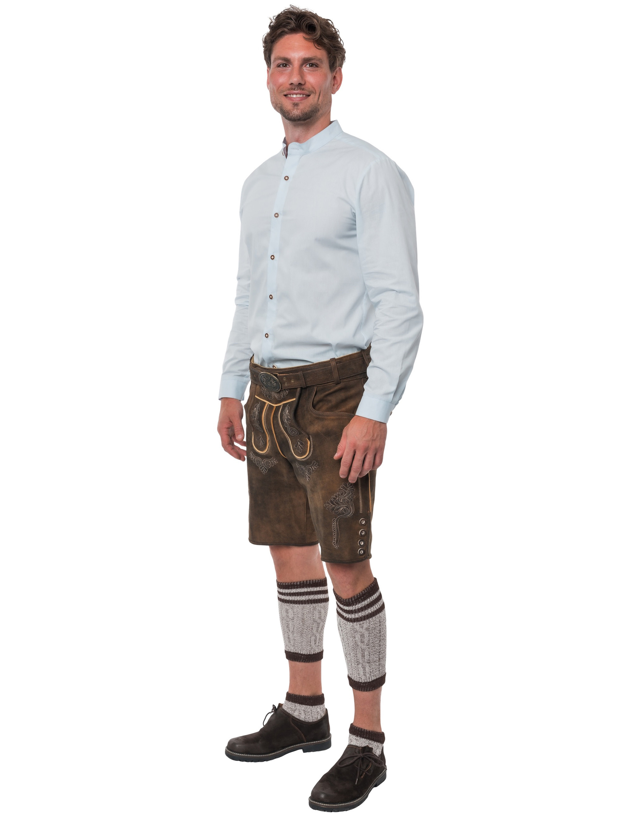 Trachtenhemd Herren hellblau M