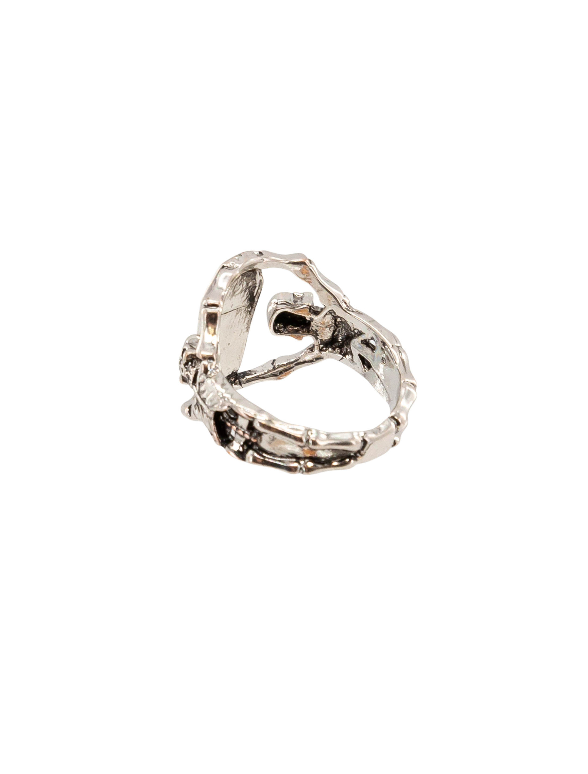 Ring Skelett silber mit Sarg