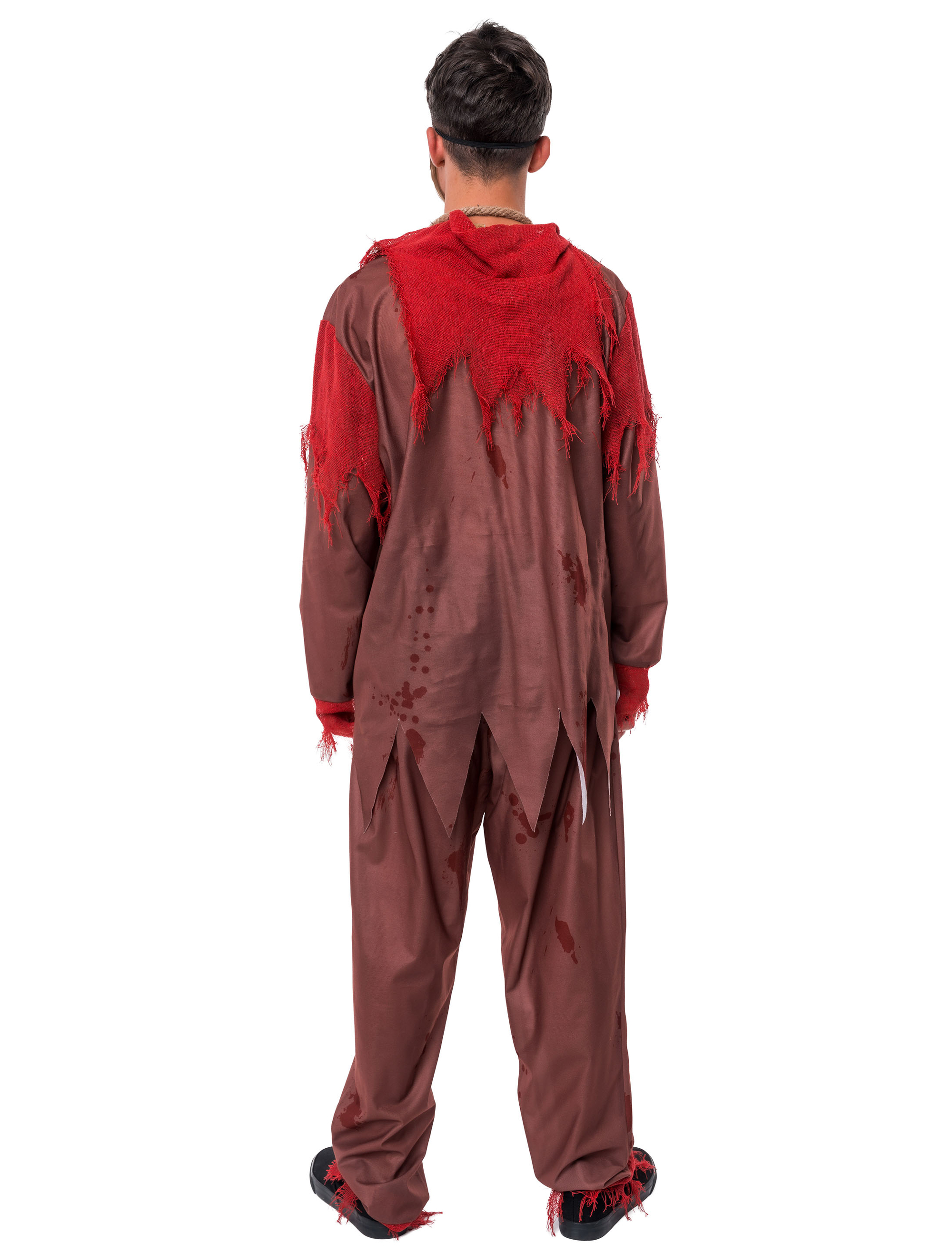 Vogelscheuche 2-tlg. Herren braun/rot S/M