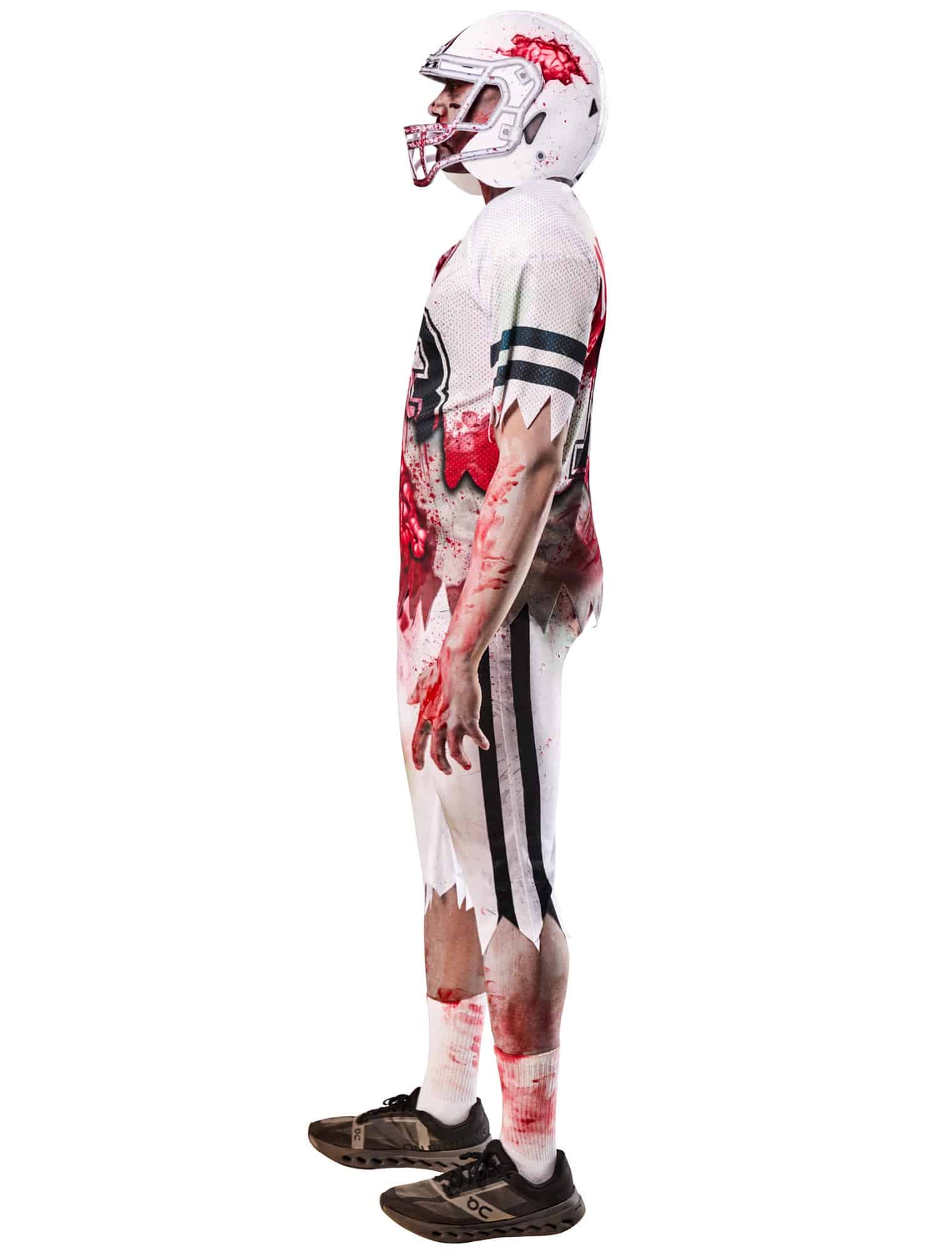 Kostüm Zombie Footballer 3-tlg. Herren weiß/rot L