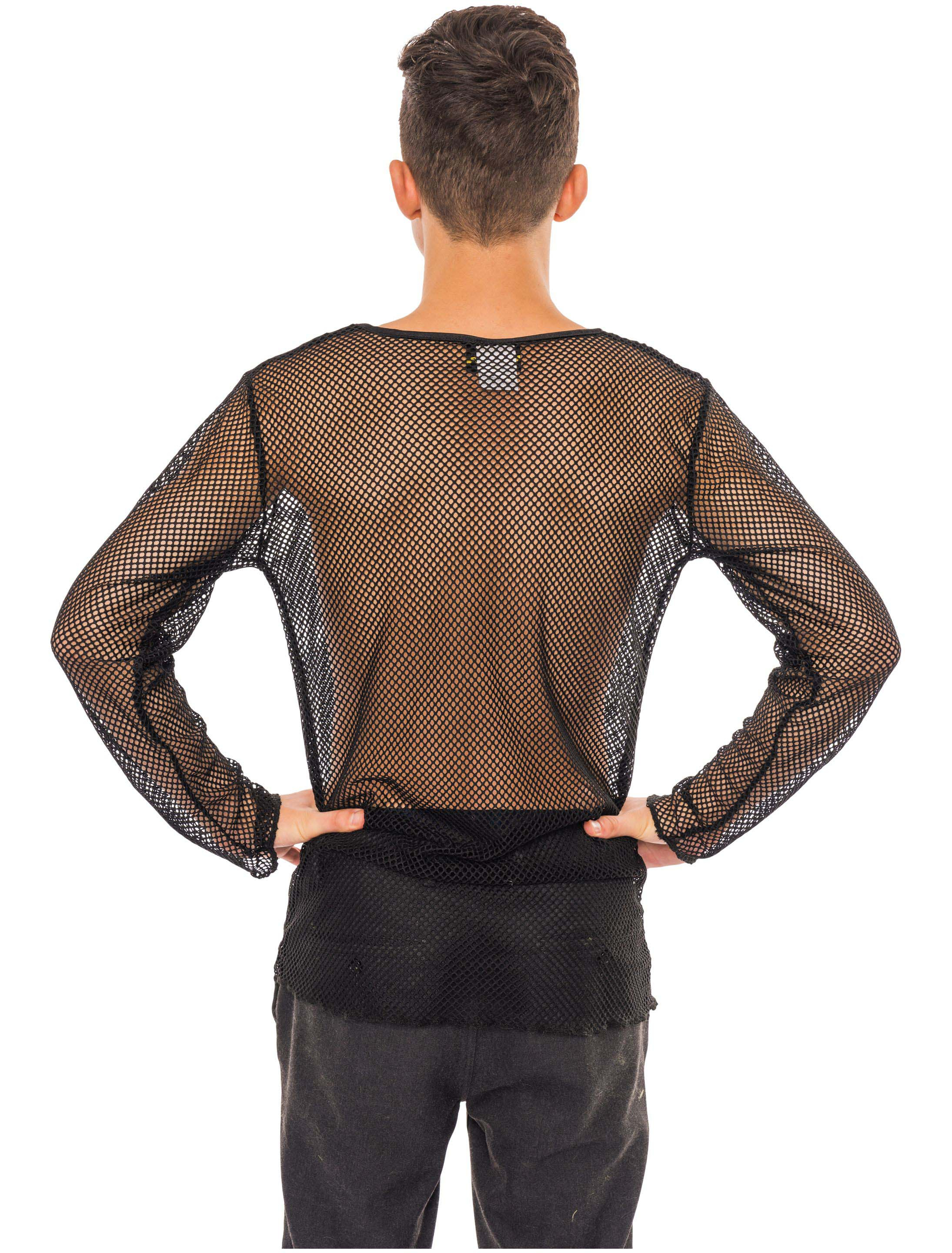 Netzshirt Herren schwarz L/XL