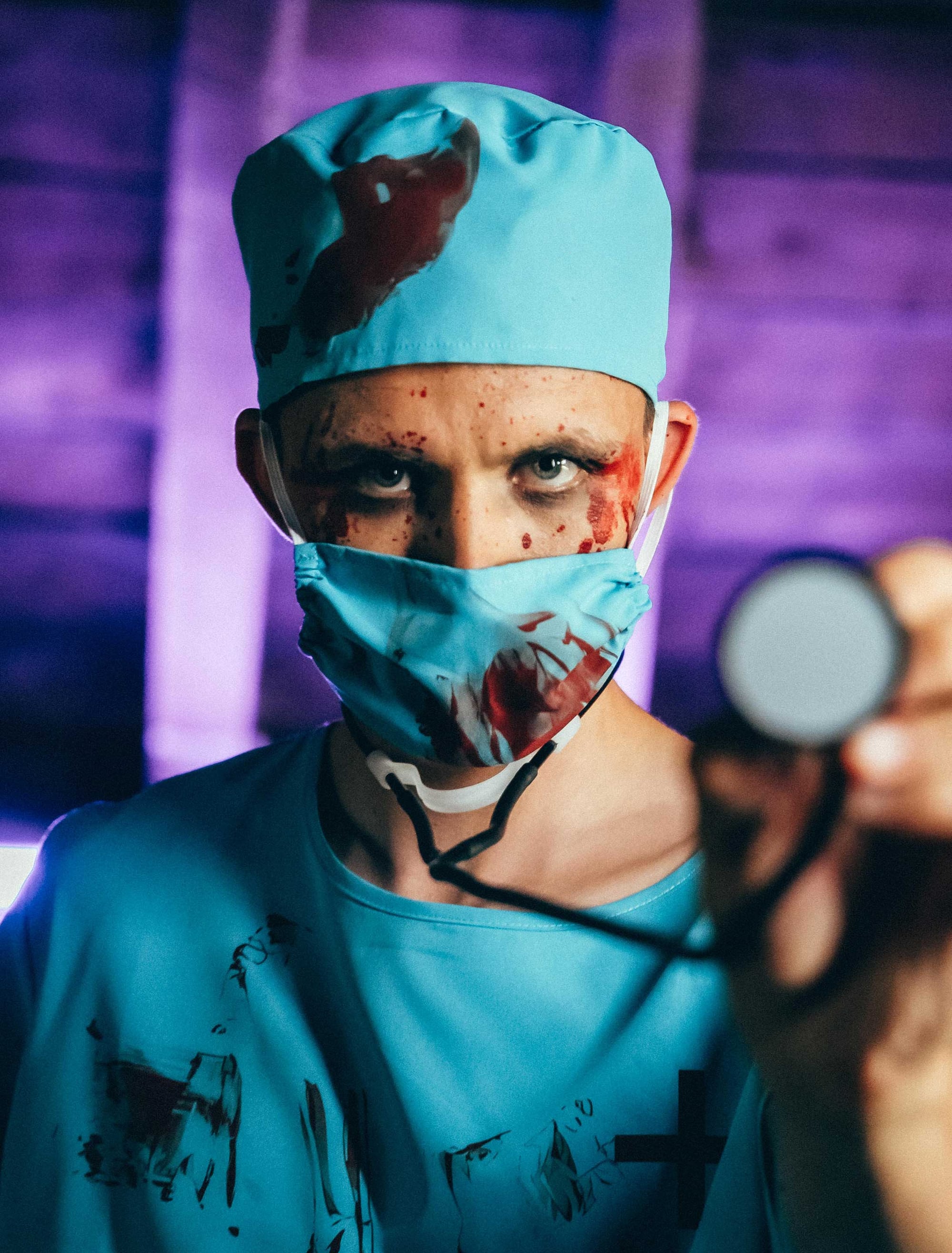 Doktor Set blutig 2-tlg. türkis one size