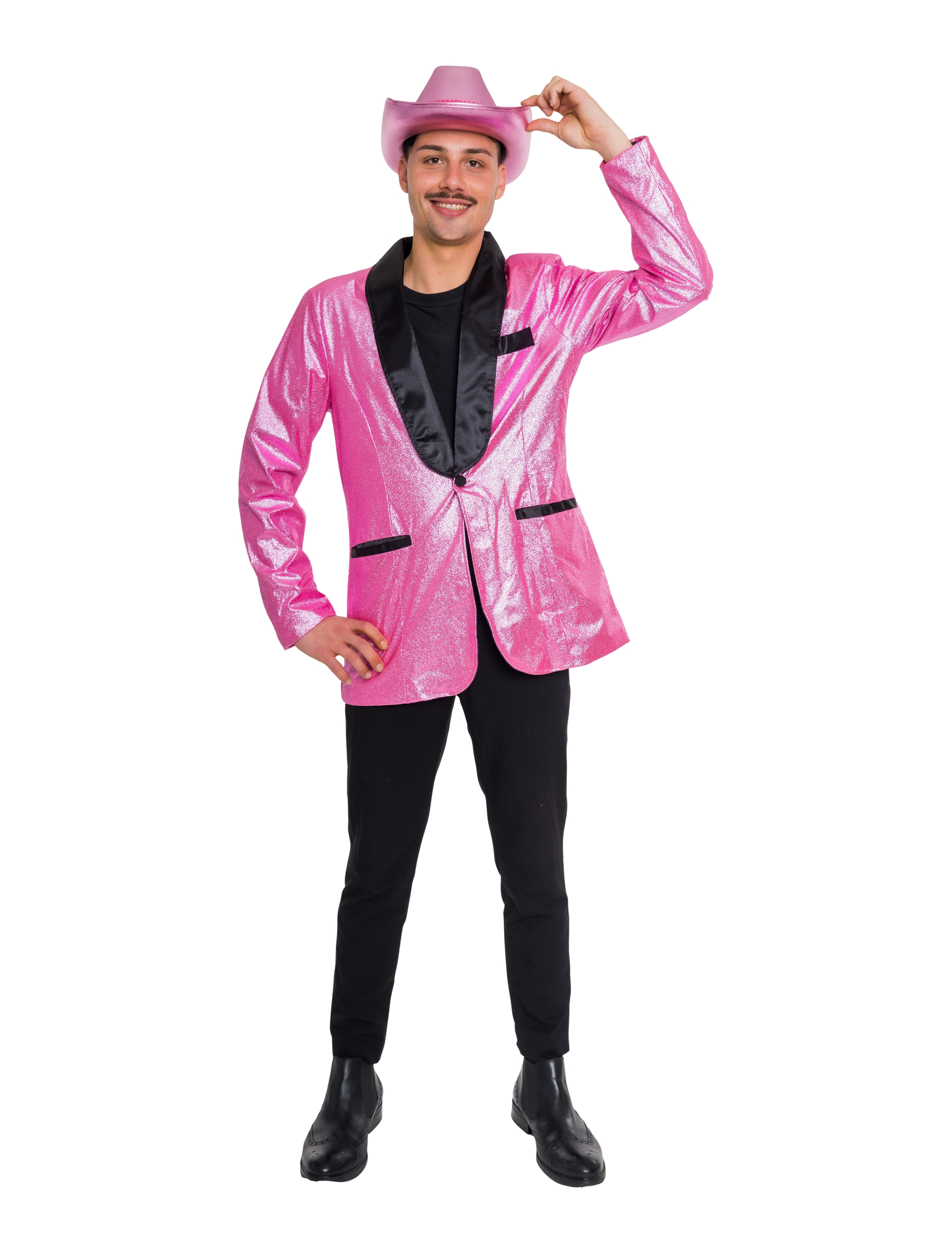 Jackett Glitzer Herren rosa M