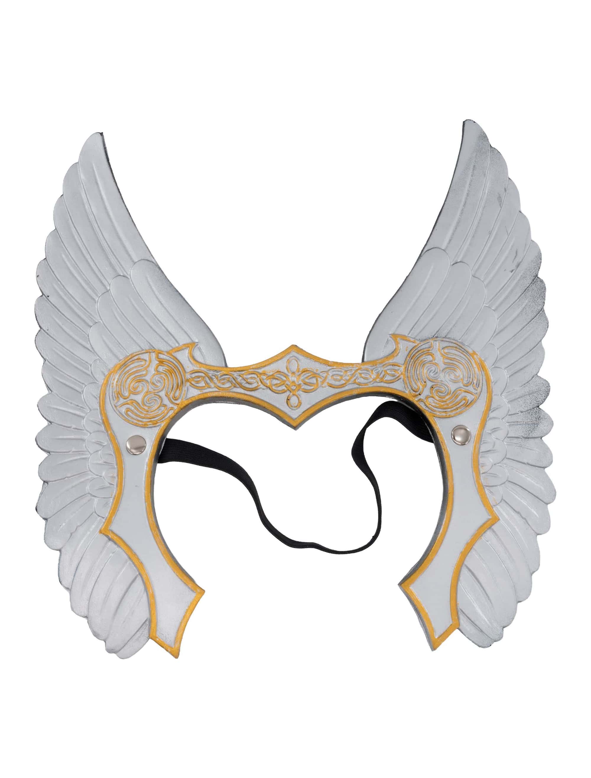 Maske Flügel silber