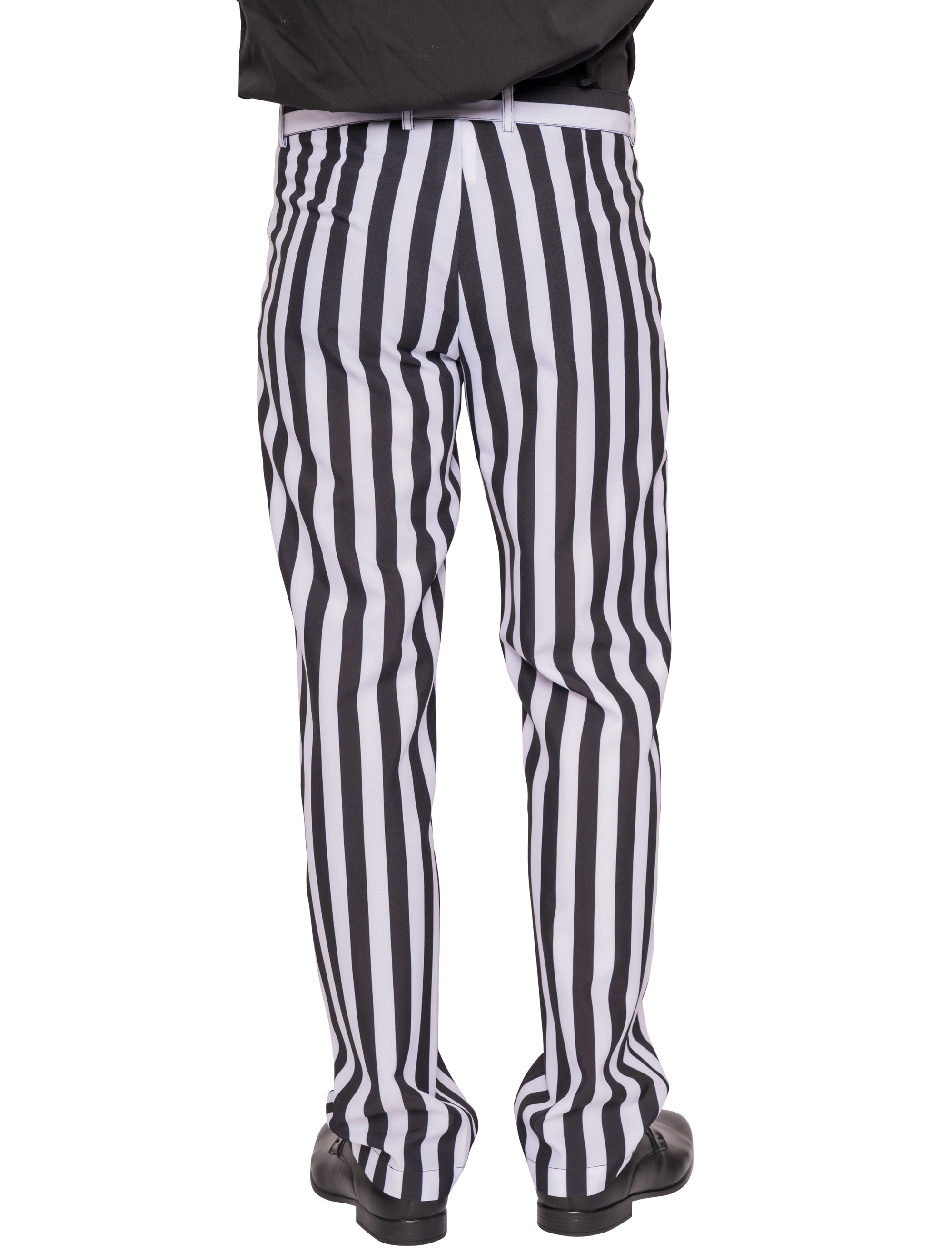 Hose gestreift Herren schwarz/weiß XL