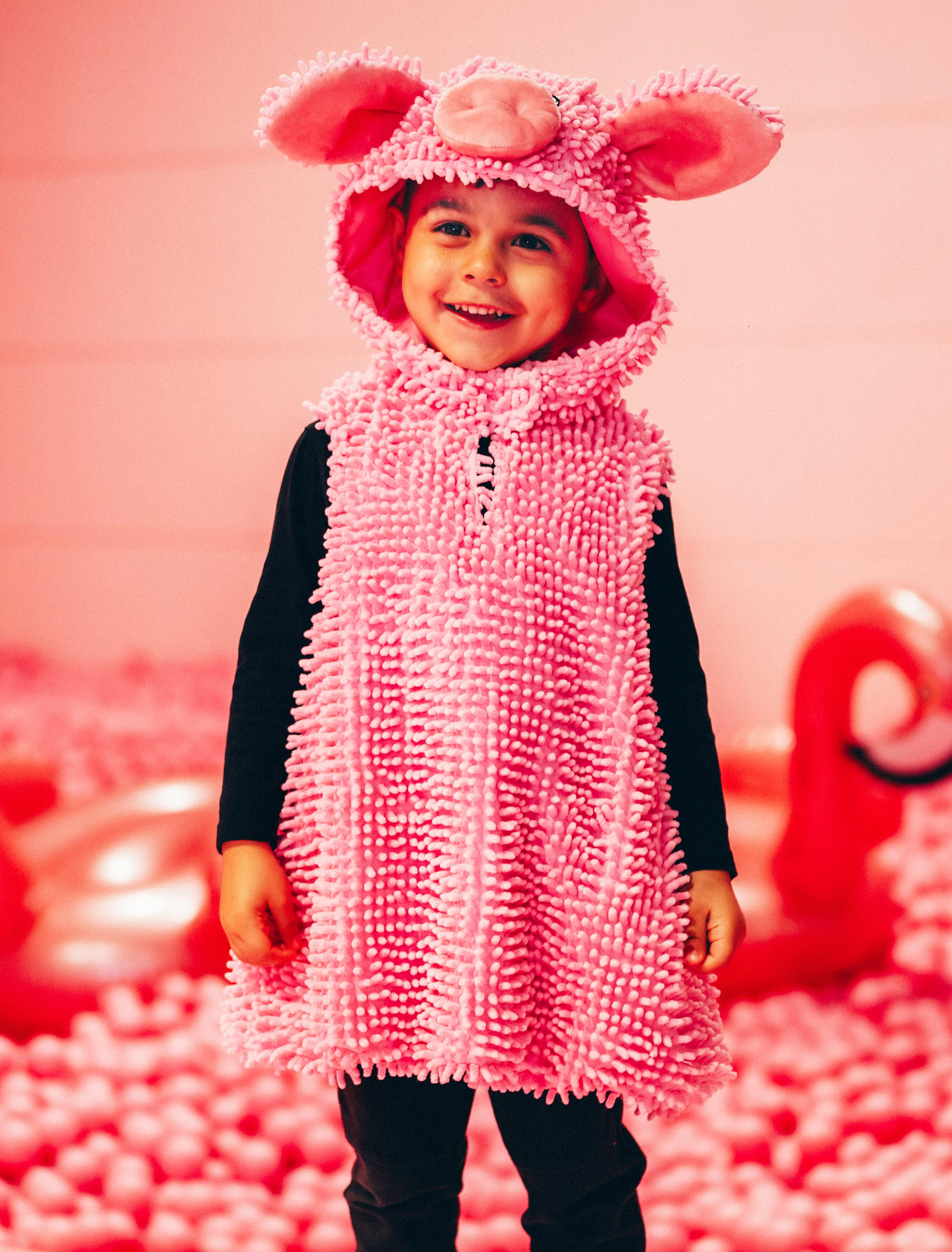 Kleid Schwein Kinder pink 98-104