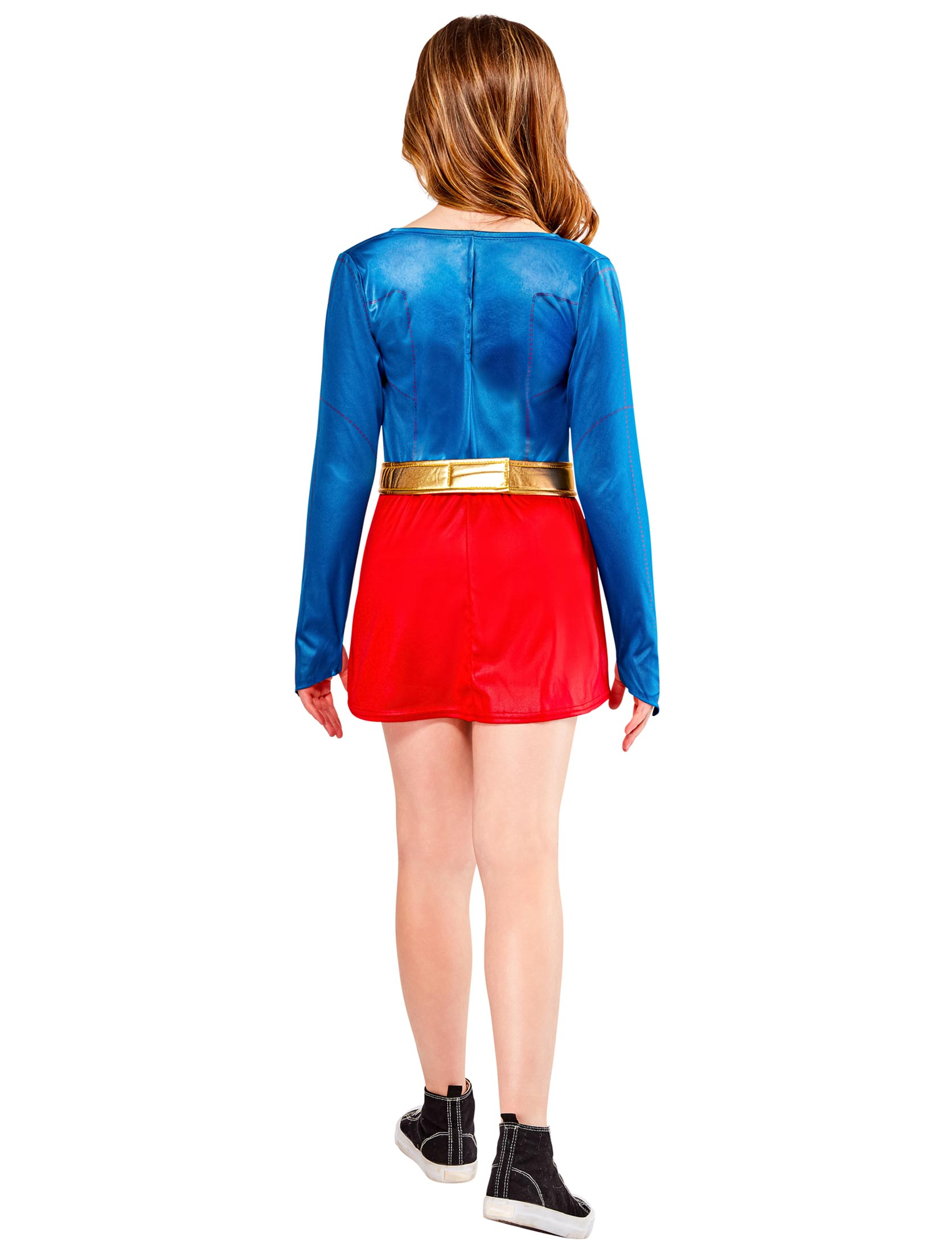 Supergirl 3-tlg. Kinder rot/blau 5-7 Jahre
