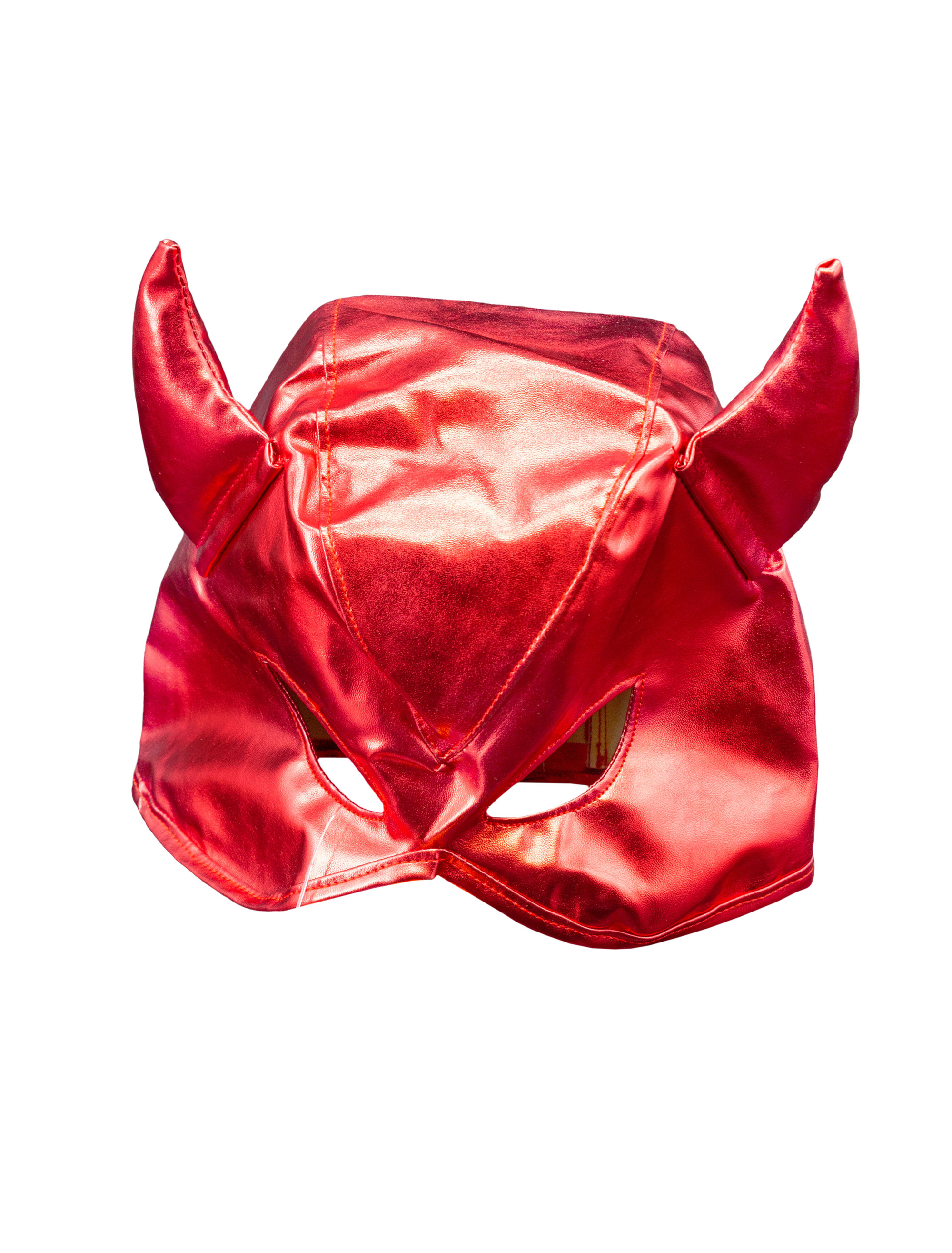 Maske mit Hörnern rot