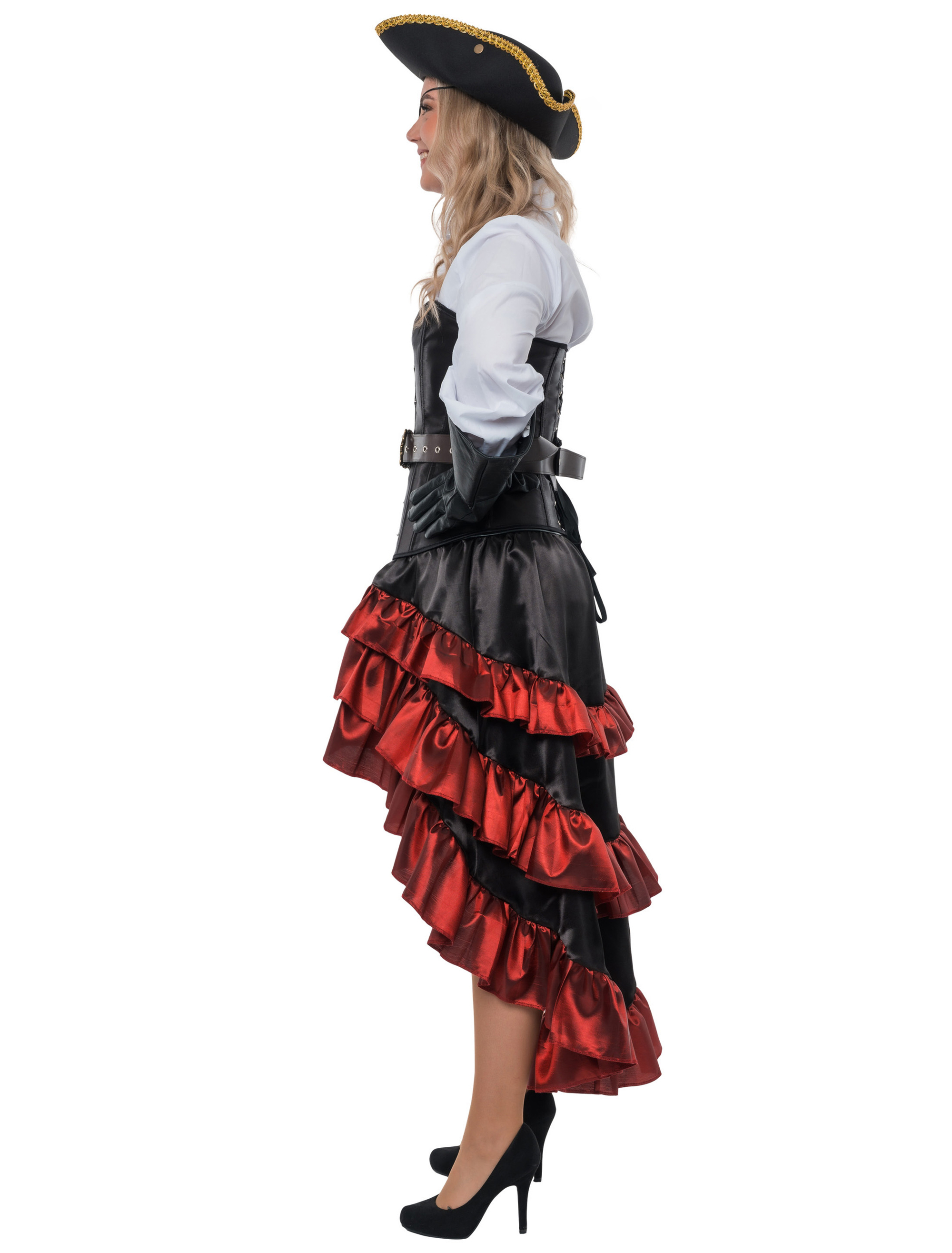 Corsage trägerlos Damen schwarz S/M