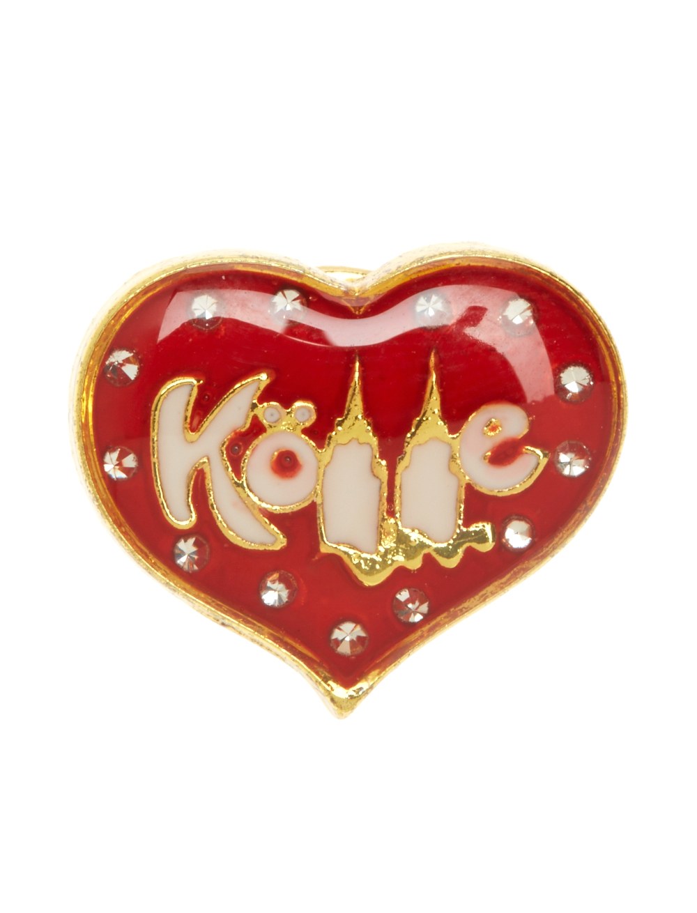 Pin Herz Kölle gold