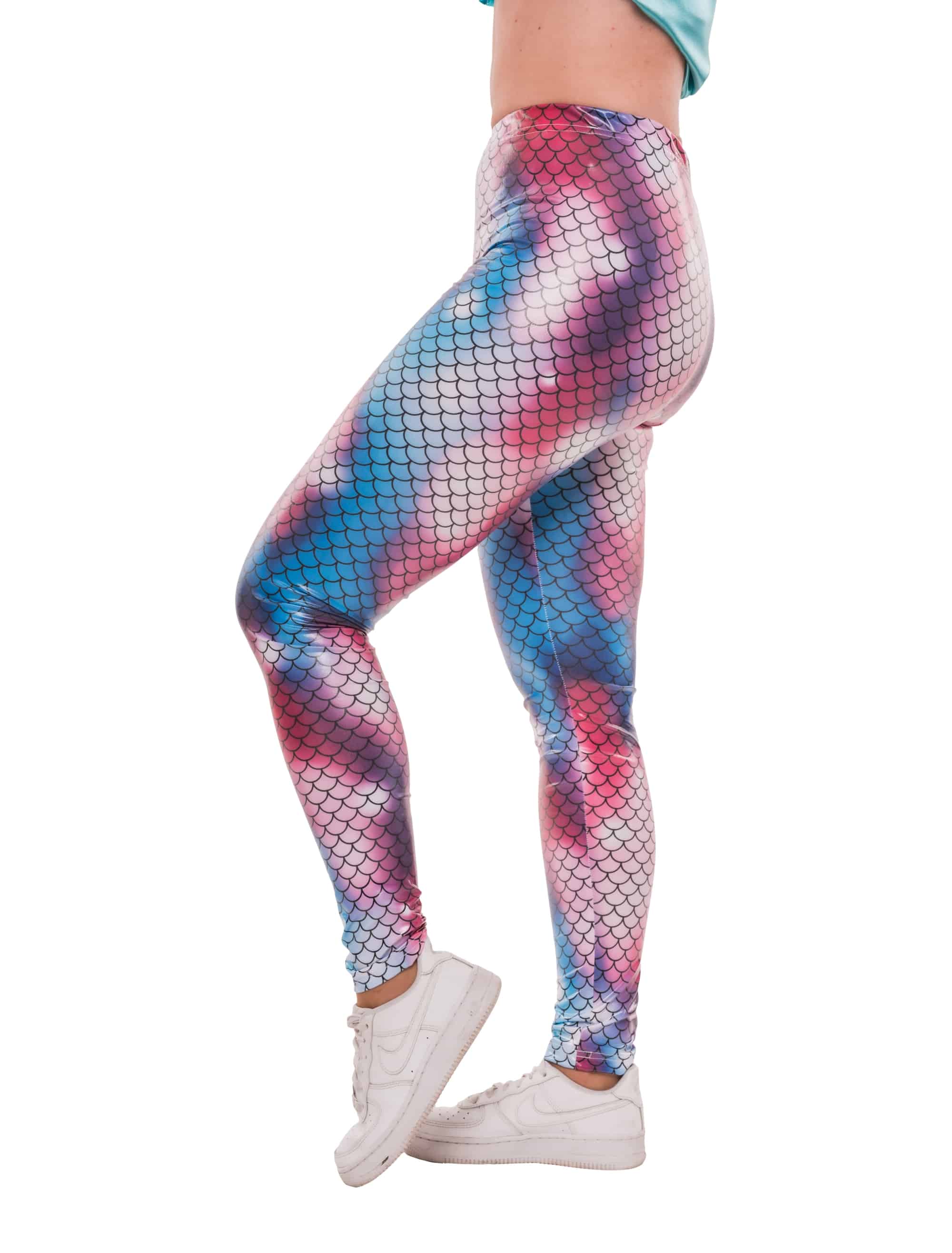 Leggings Unterwasserwelt pink/blau S/M