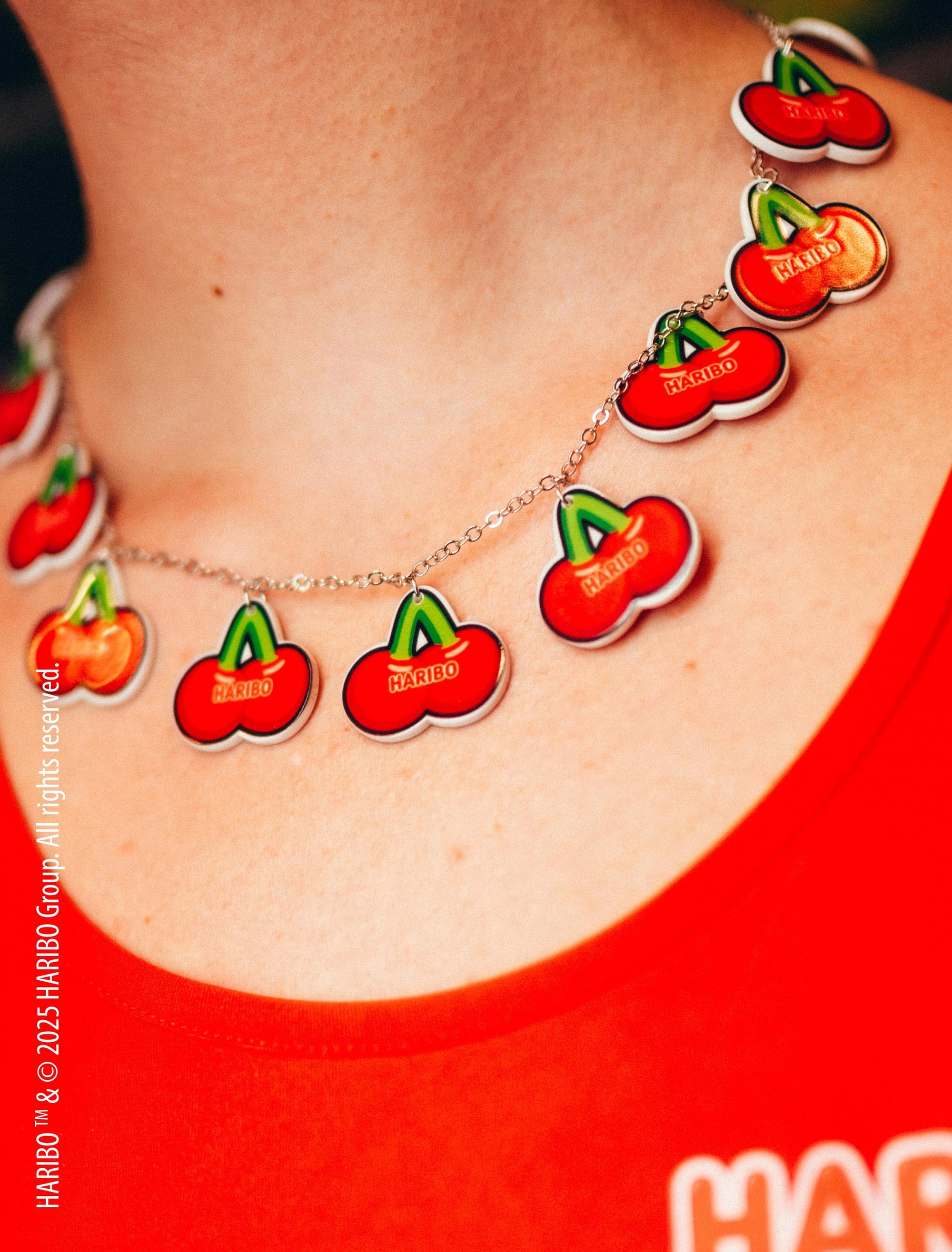 Halskette HARIBO Happy Cherries rot