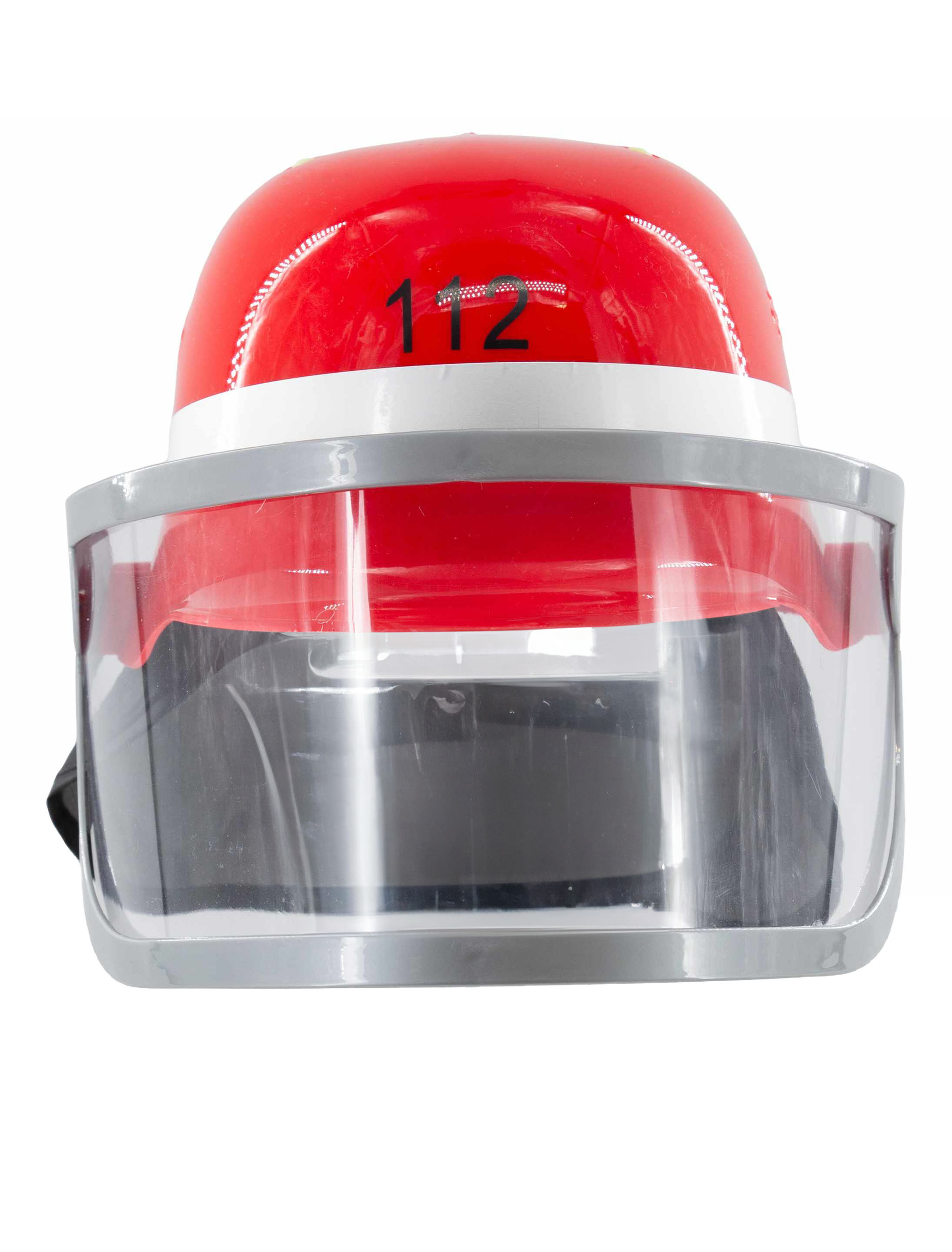 Feuerwehrhelm mit Visier Kinder rot one size