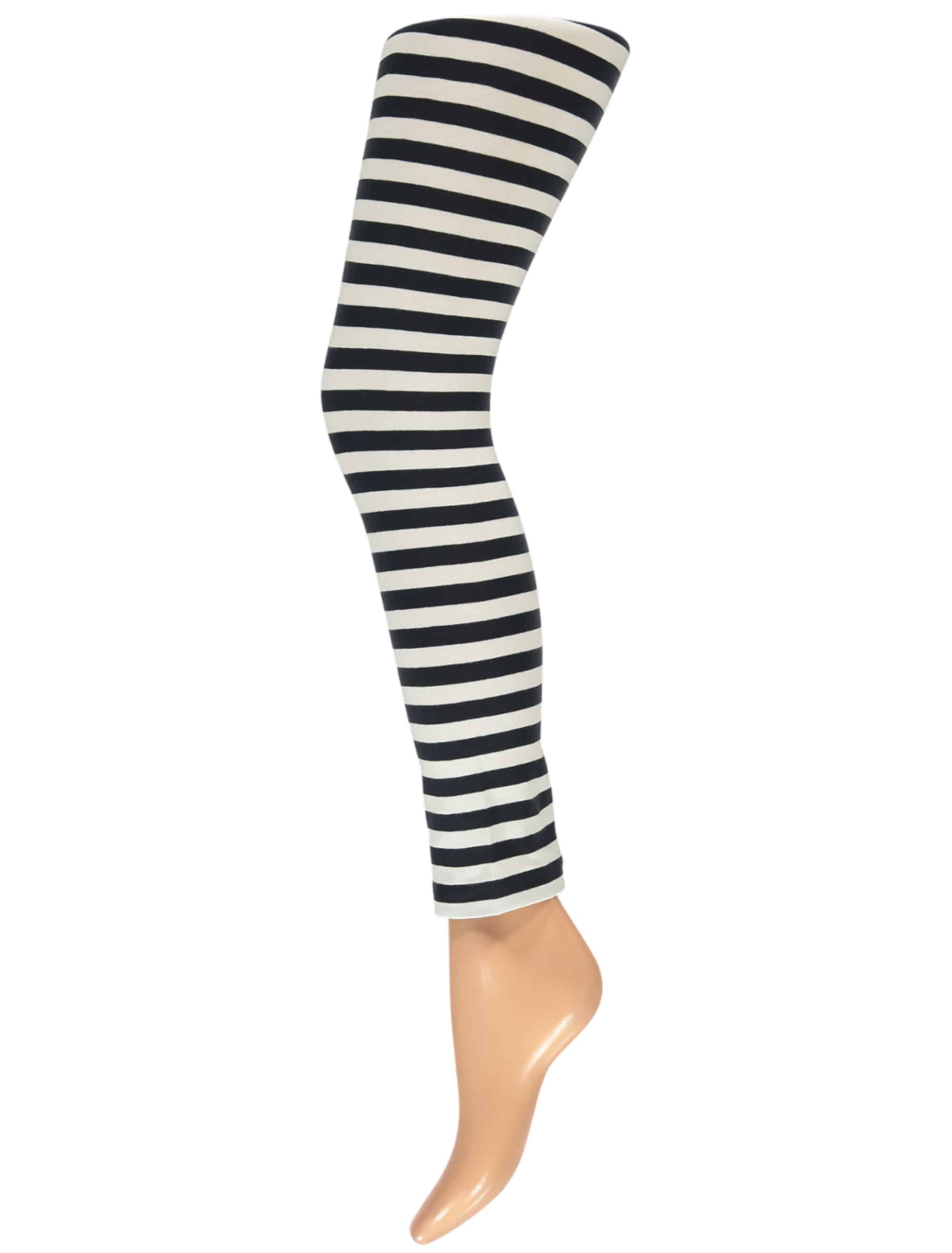 Leggings Damen schwarz/weiß S/M