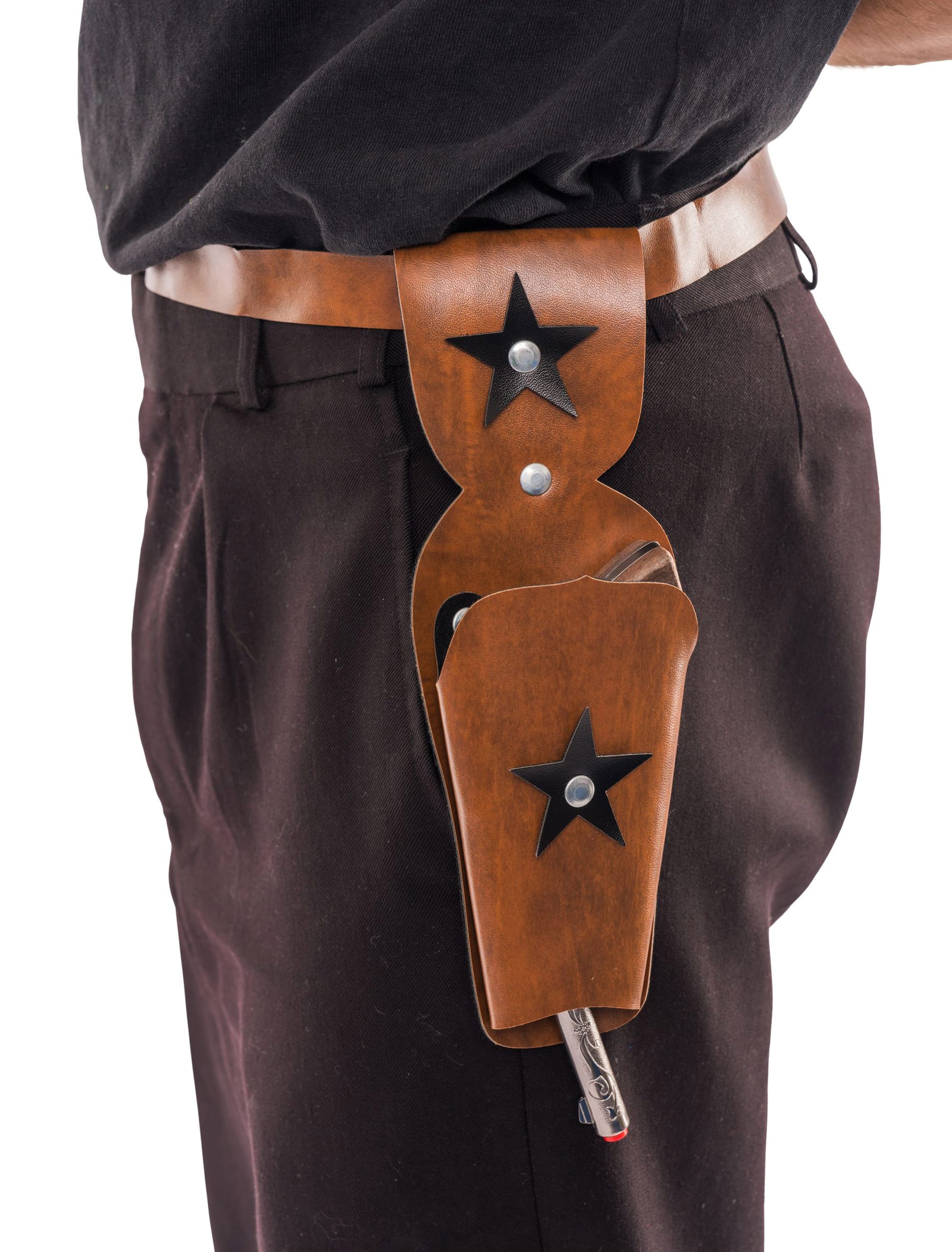 Coltgürtel Lefa 1 Tasche Stern braun