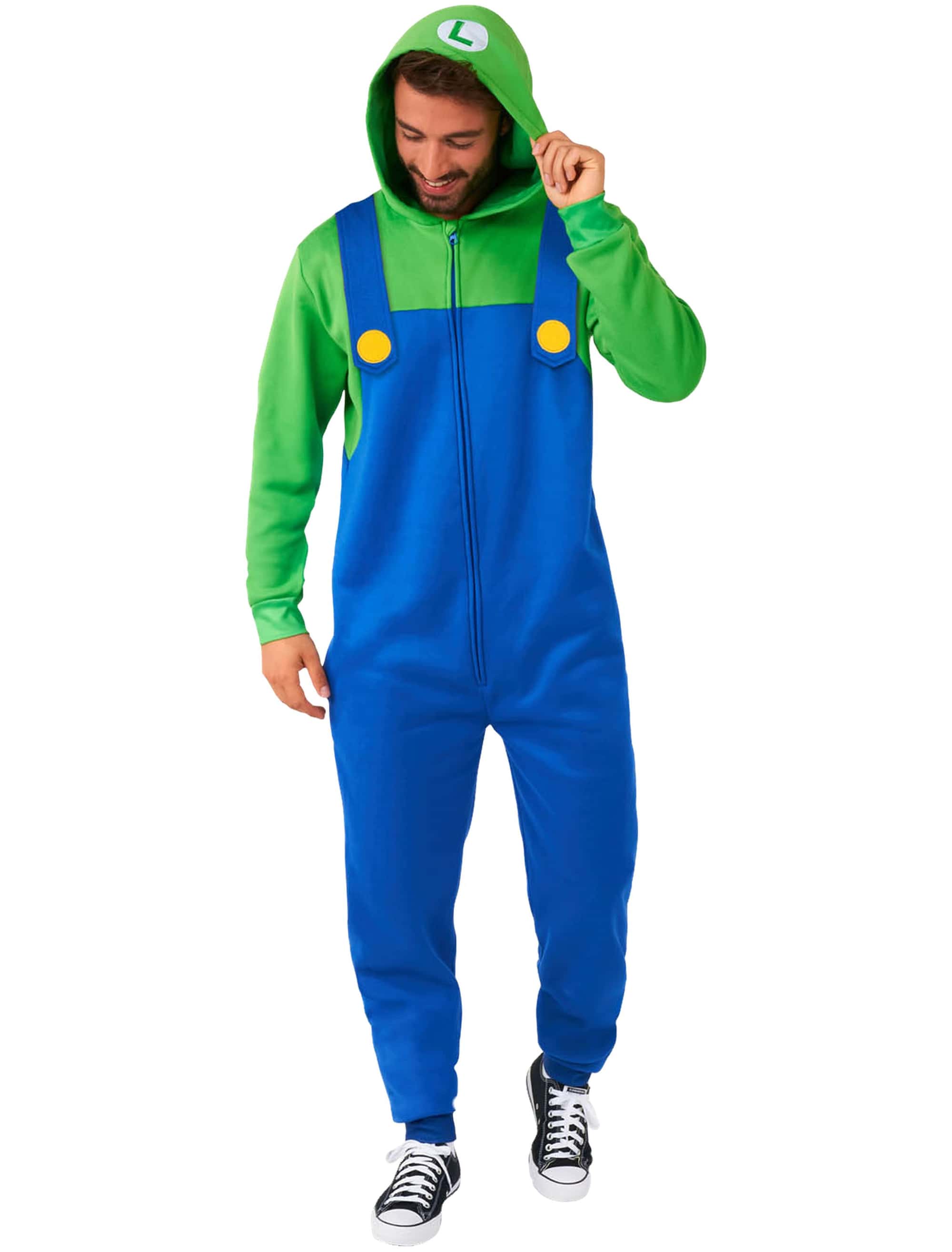 Overall Super Mario Bros. Luigi Herren blau/grün M