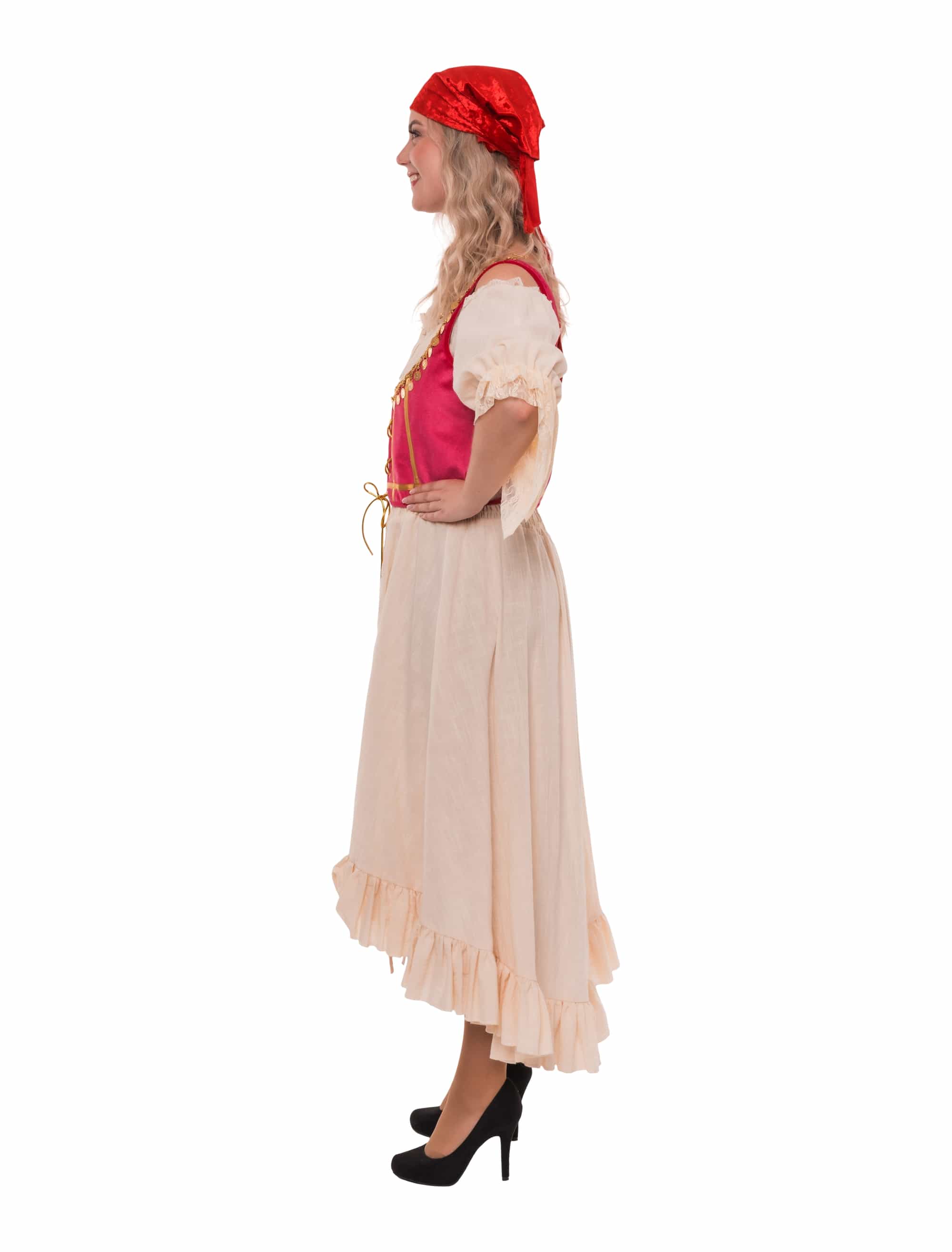 Top Wahrsagerin Samtoptik Damen pink L/XL
