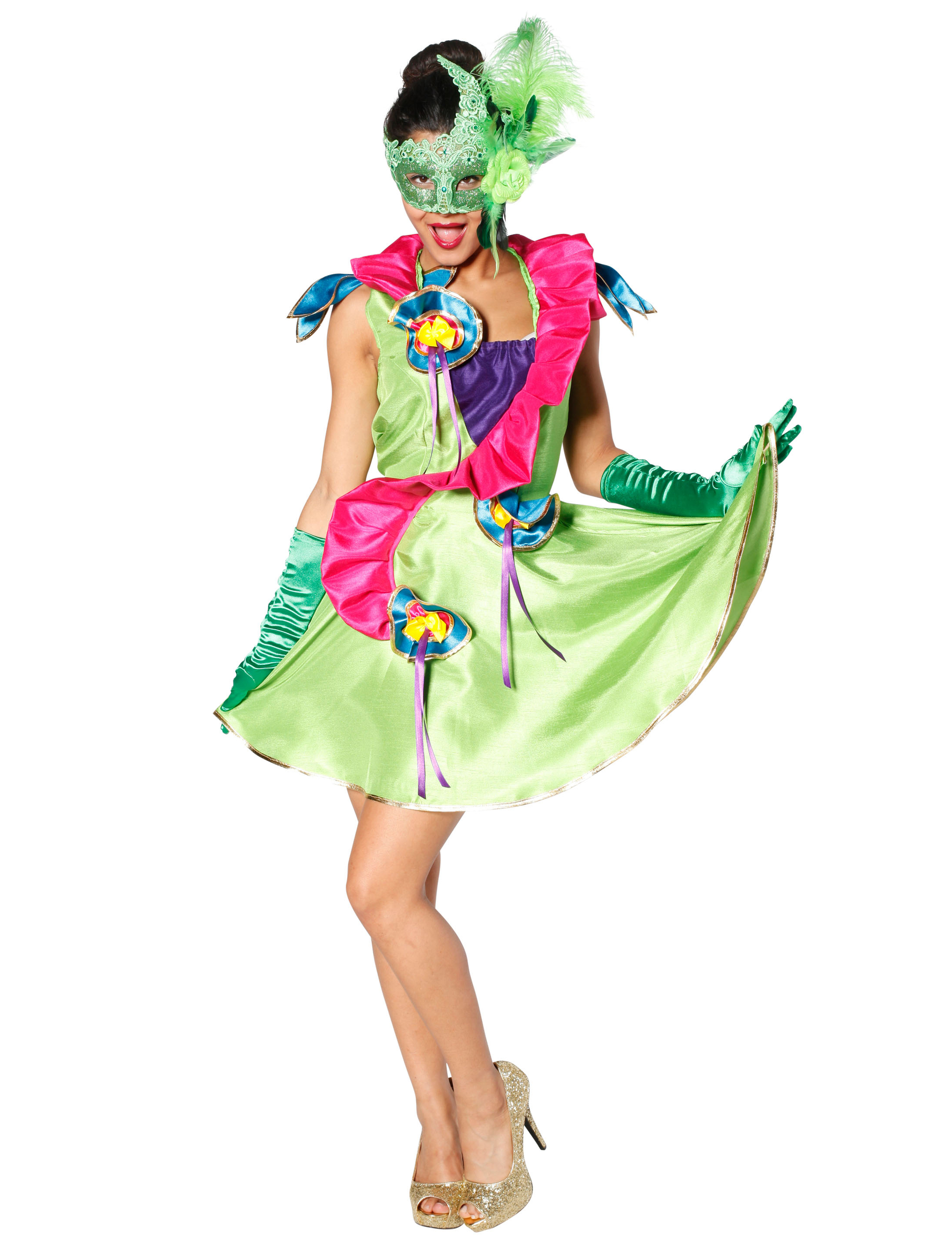 Kleid Fantasia Damen bunt L