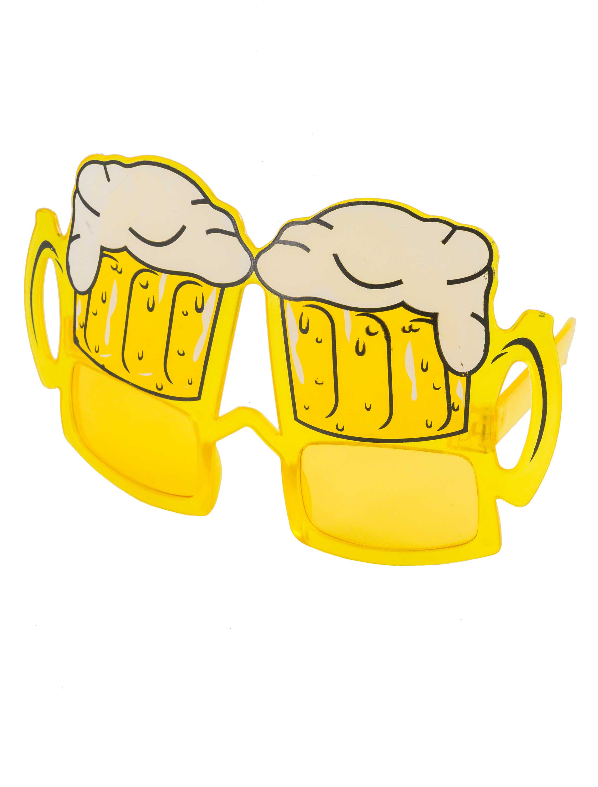 Brille Biergläser gelb/weiß