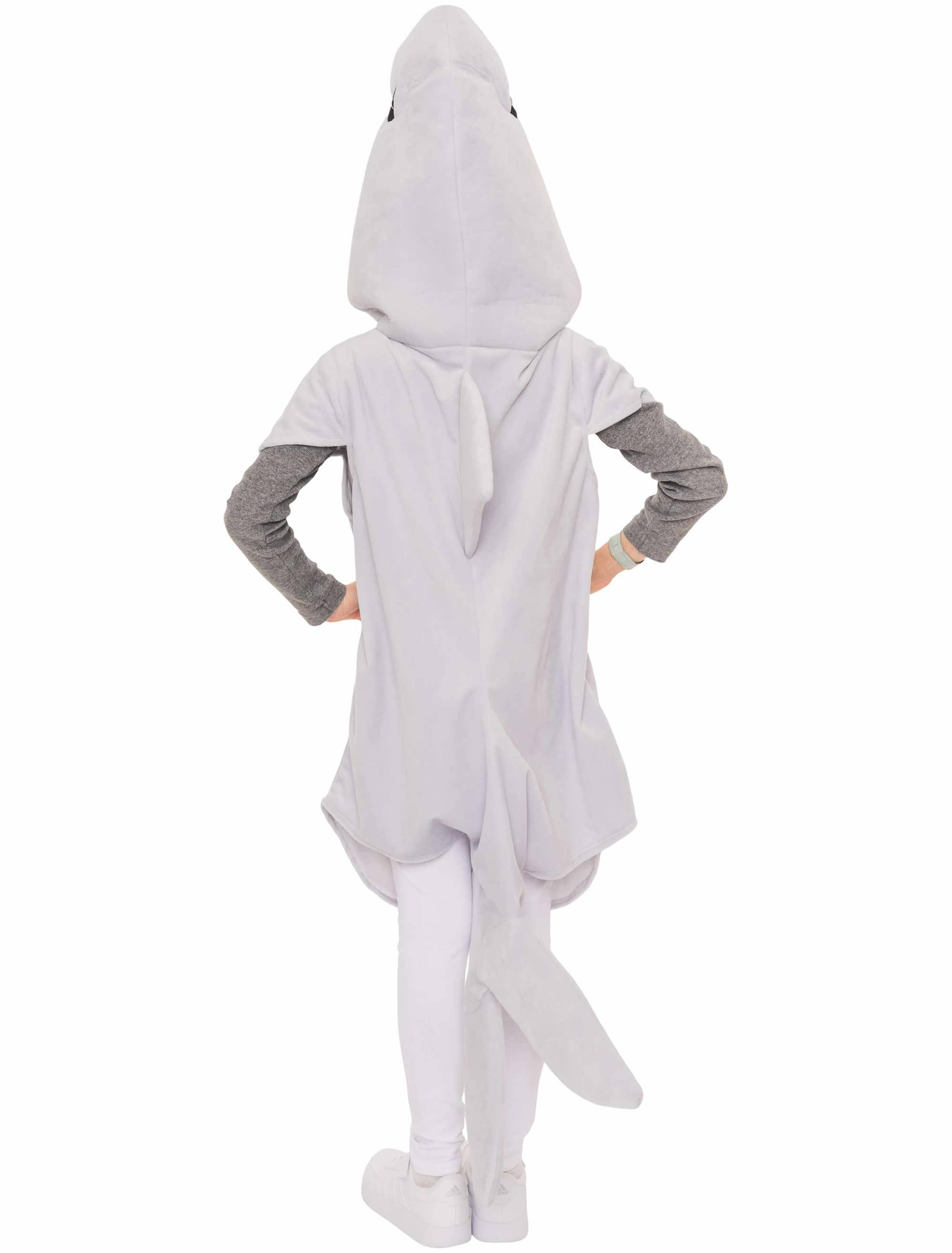 Overall Plüsch Hai grau 98-104
