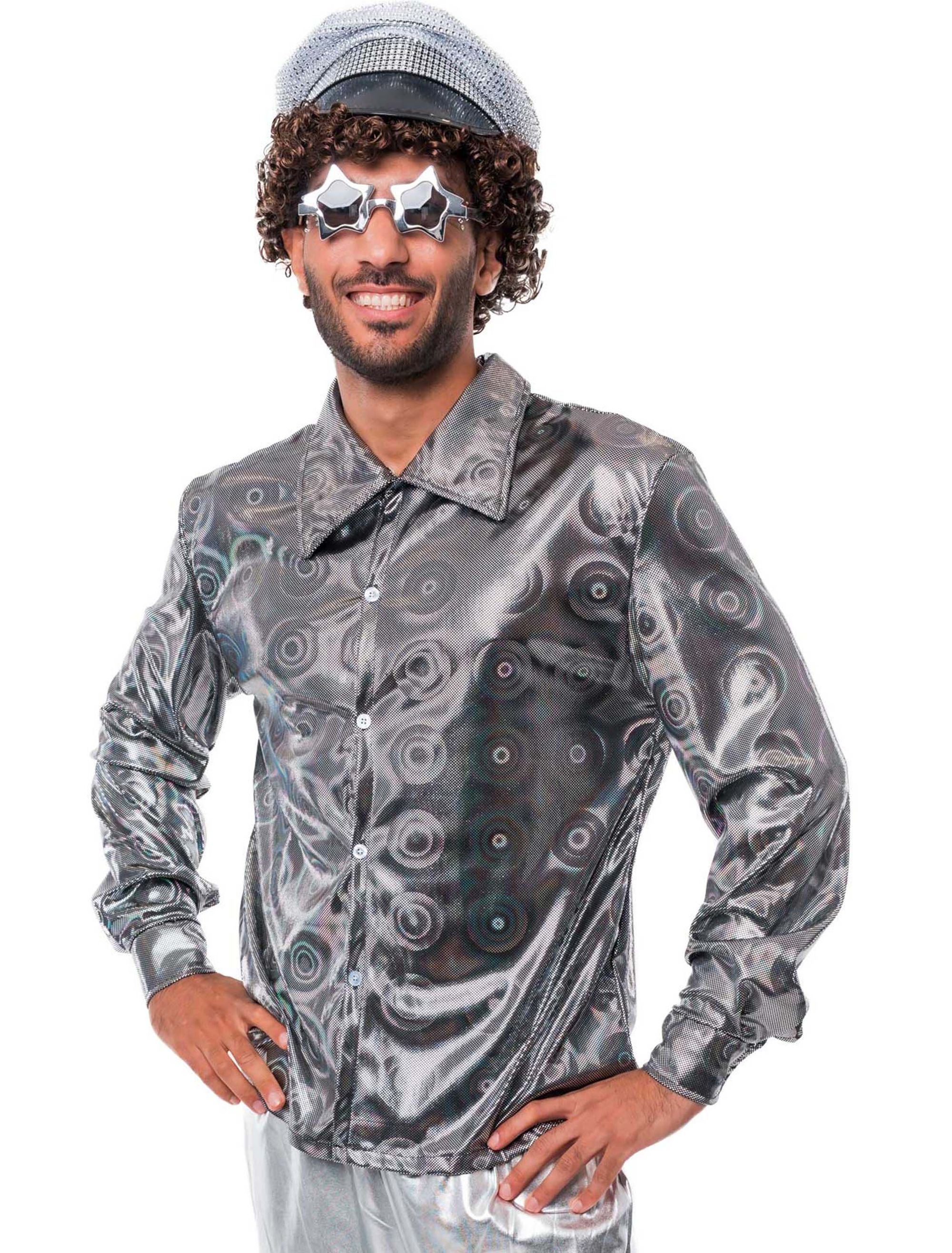 Hemd Holo Herren silber M/L