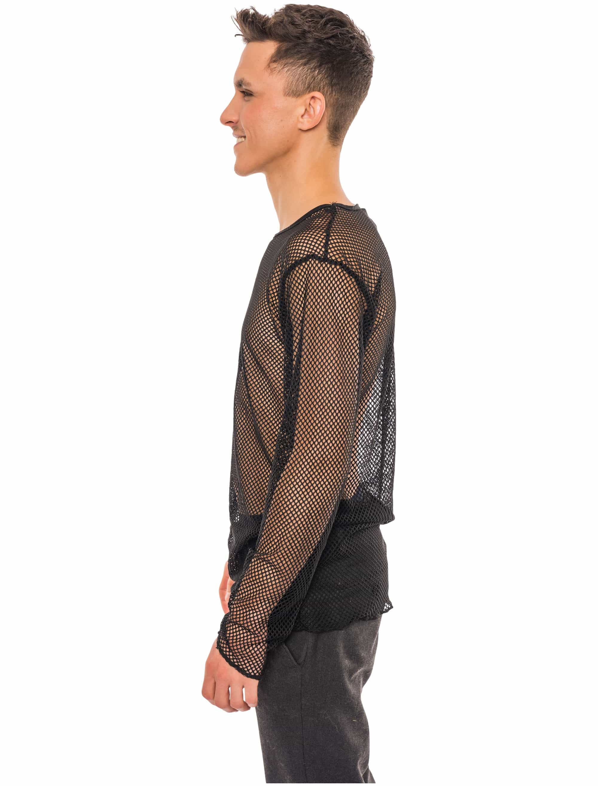 Netzshirt Herren schwarz L/XL
