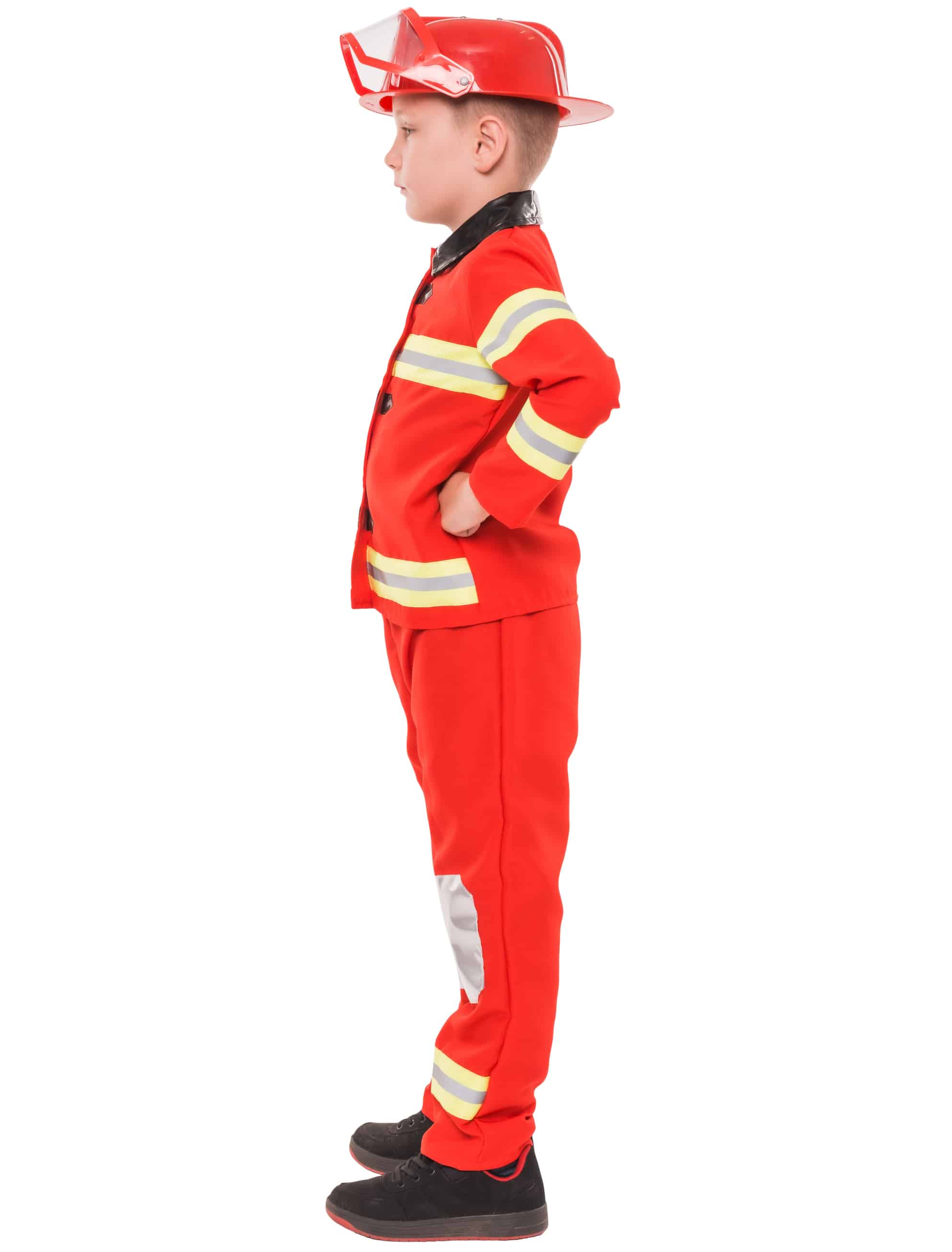 Kostüm Feuerwehrmann 2-tlg. Kinder rot/gelb 4-6 Jahre
