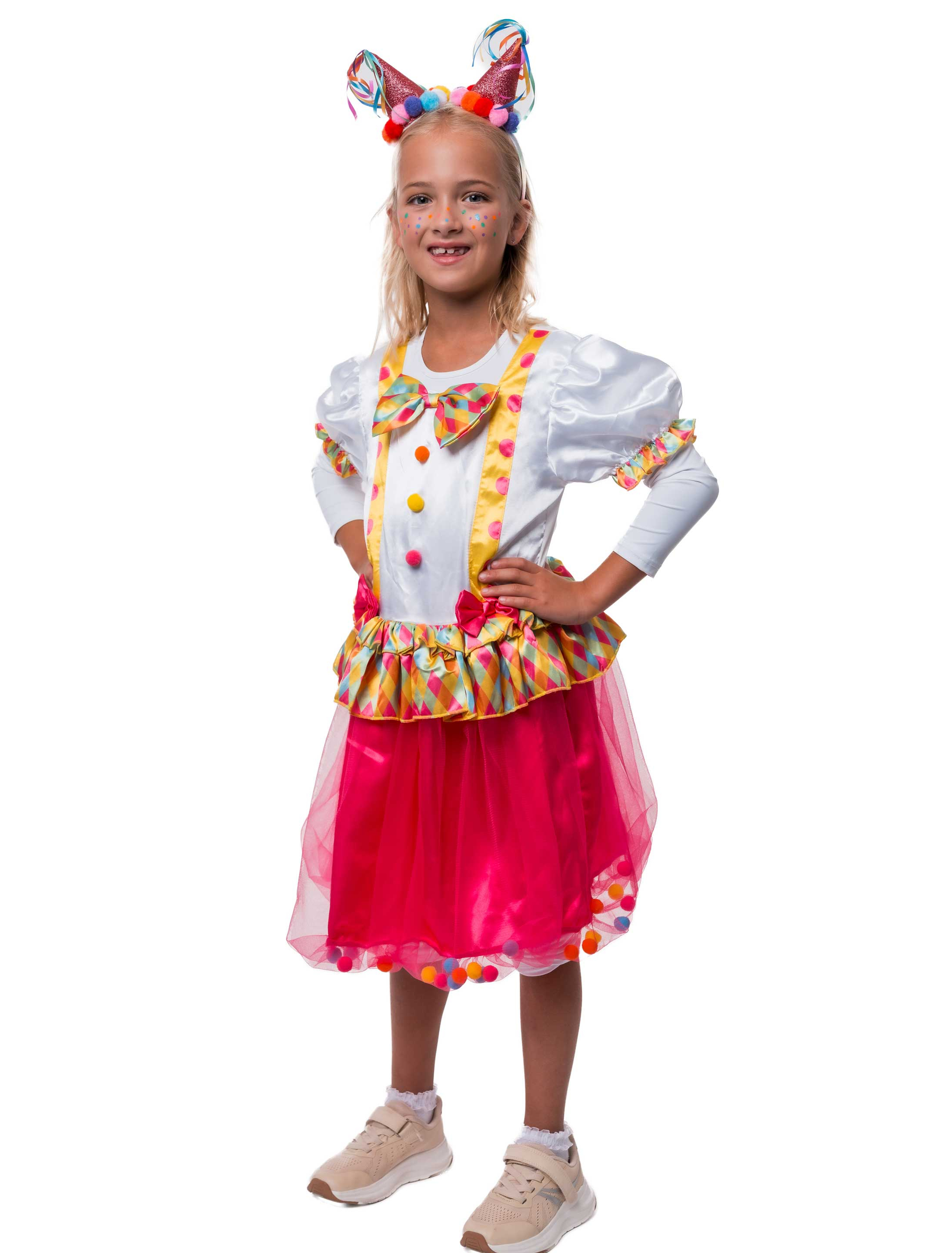 Kleid Clown Kinder bunt 104/116