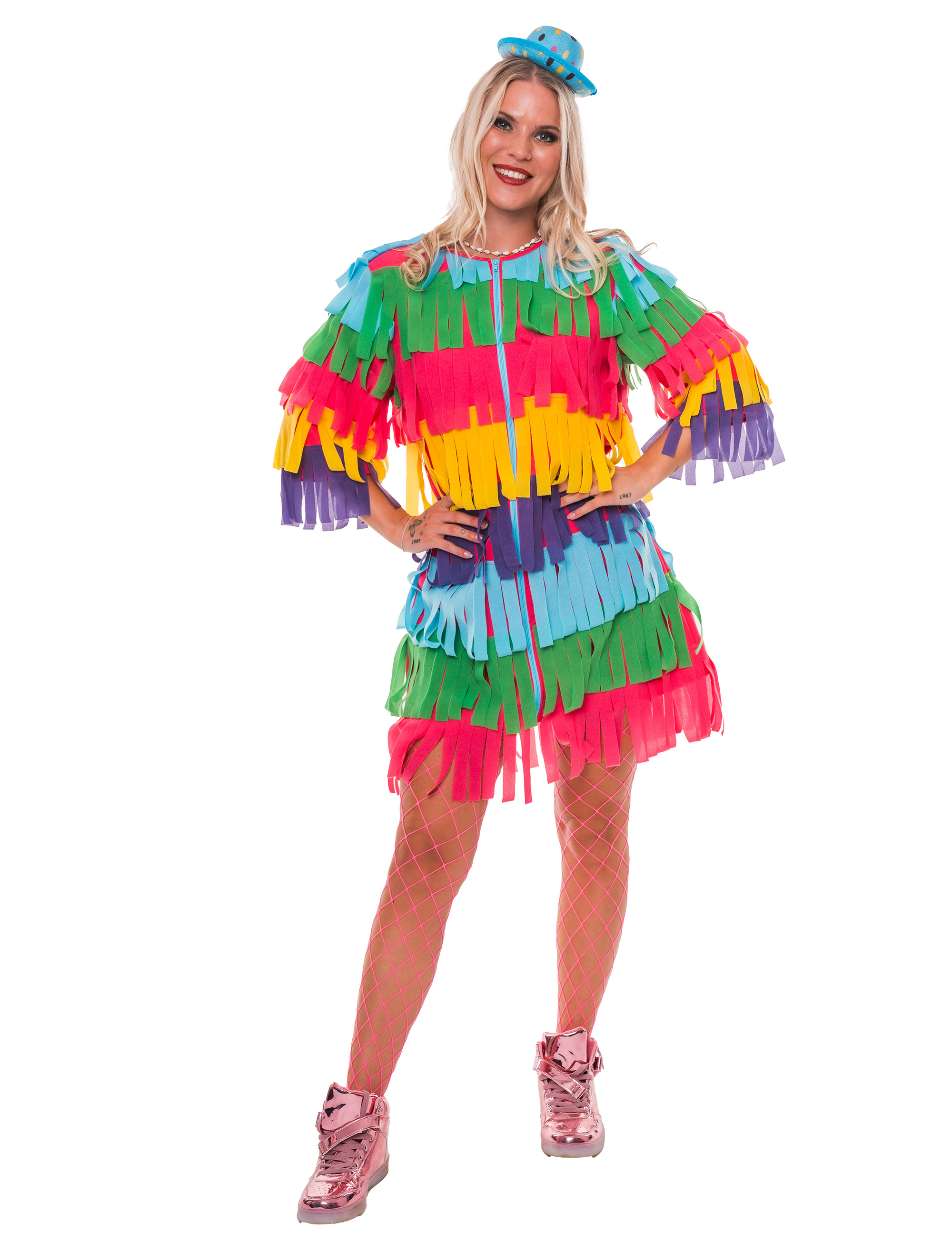 Kleid Pinata Damen bunt L/XL