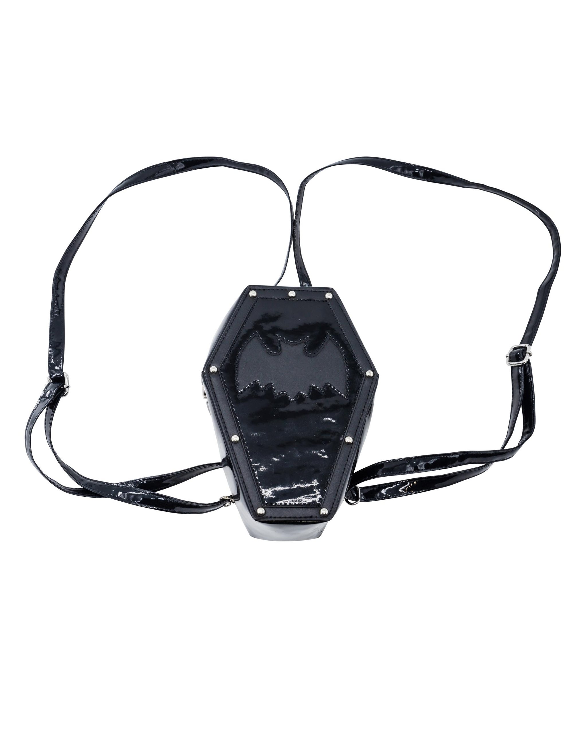 Tasche Sarg mit Fledermaus schwarz