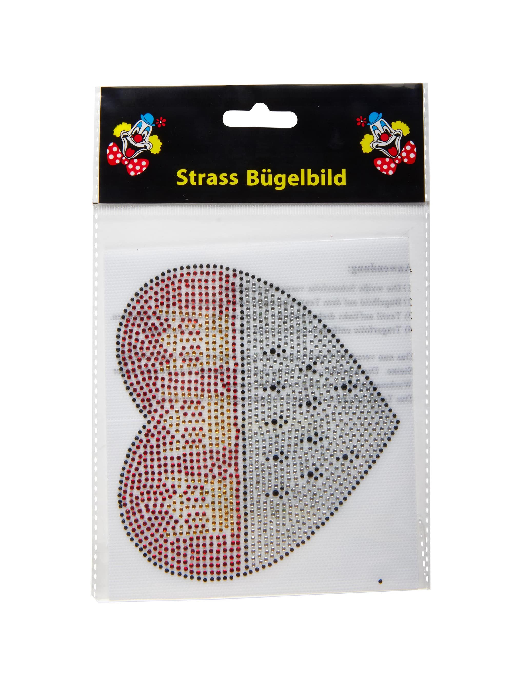 Bügelbild Köln Herz-Wappen aus Strass 12cm