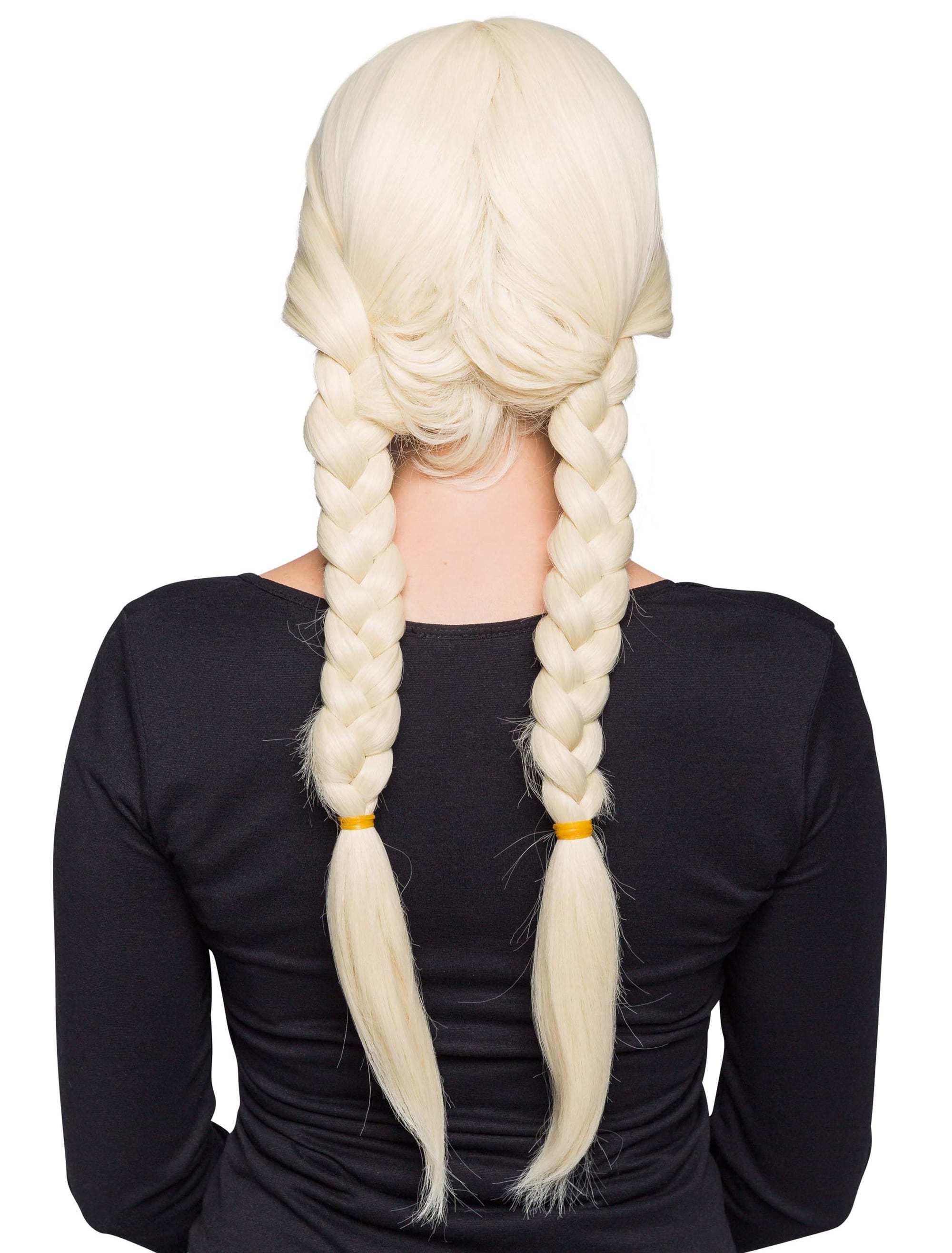 Perücke mit geflochtenen Zöpfen blond