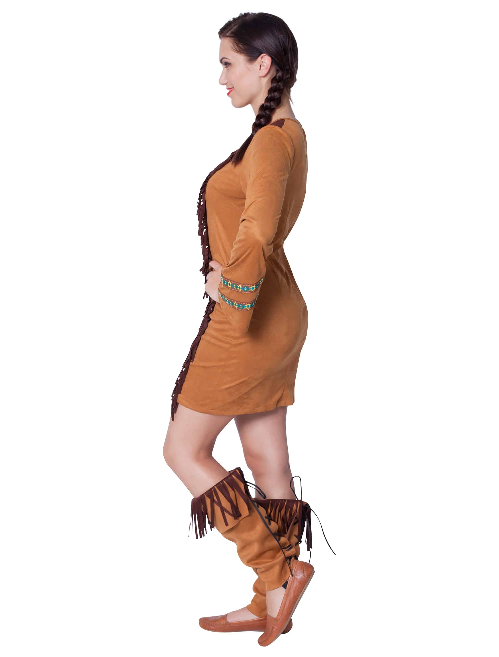 Kleid Indianerin Namida 2-tlg. braun 44