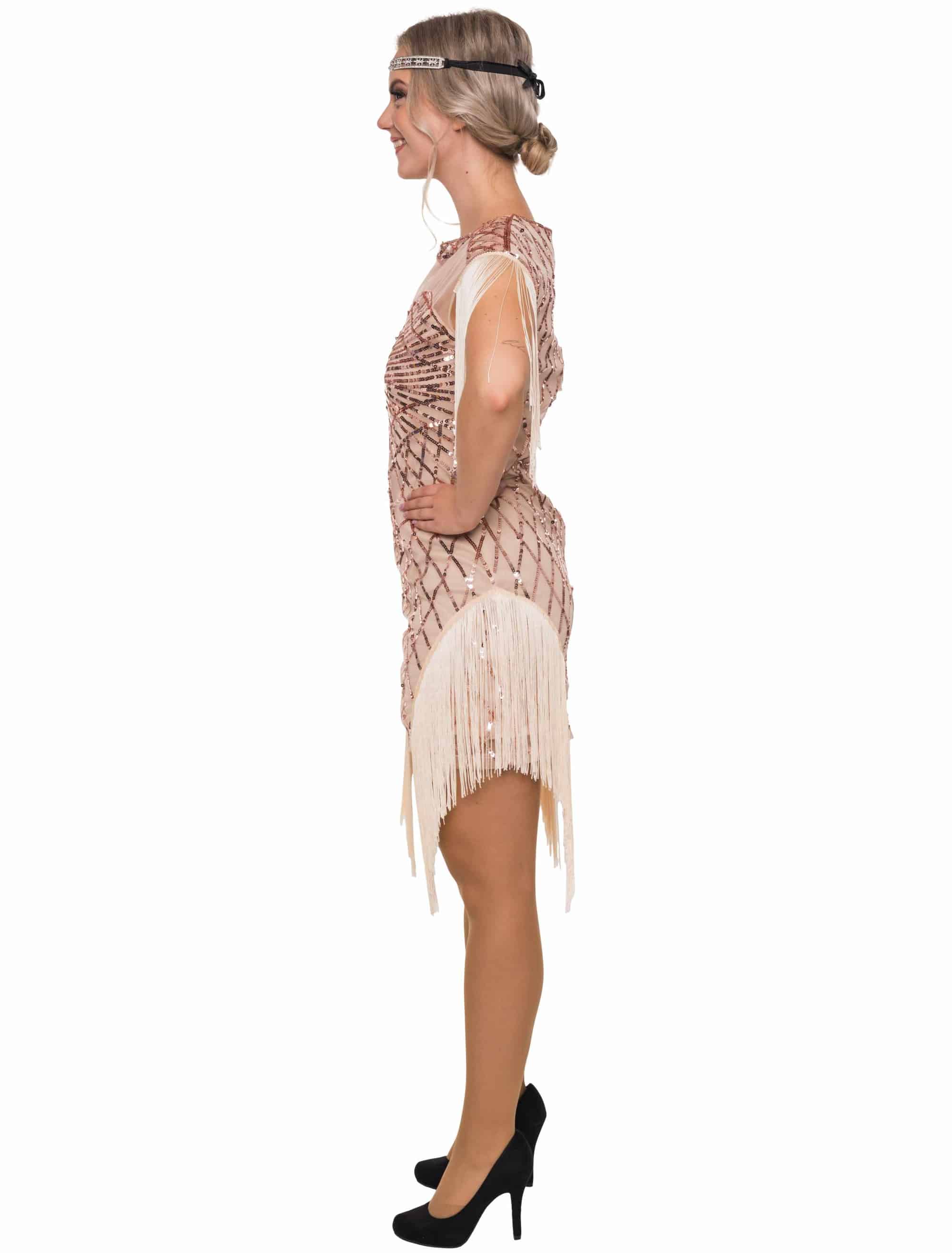 Kleid Gatsby Damen champagner M
