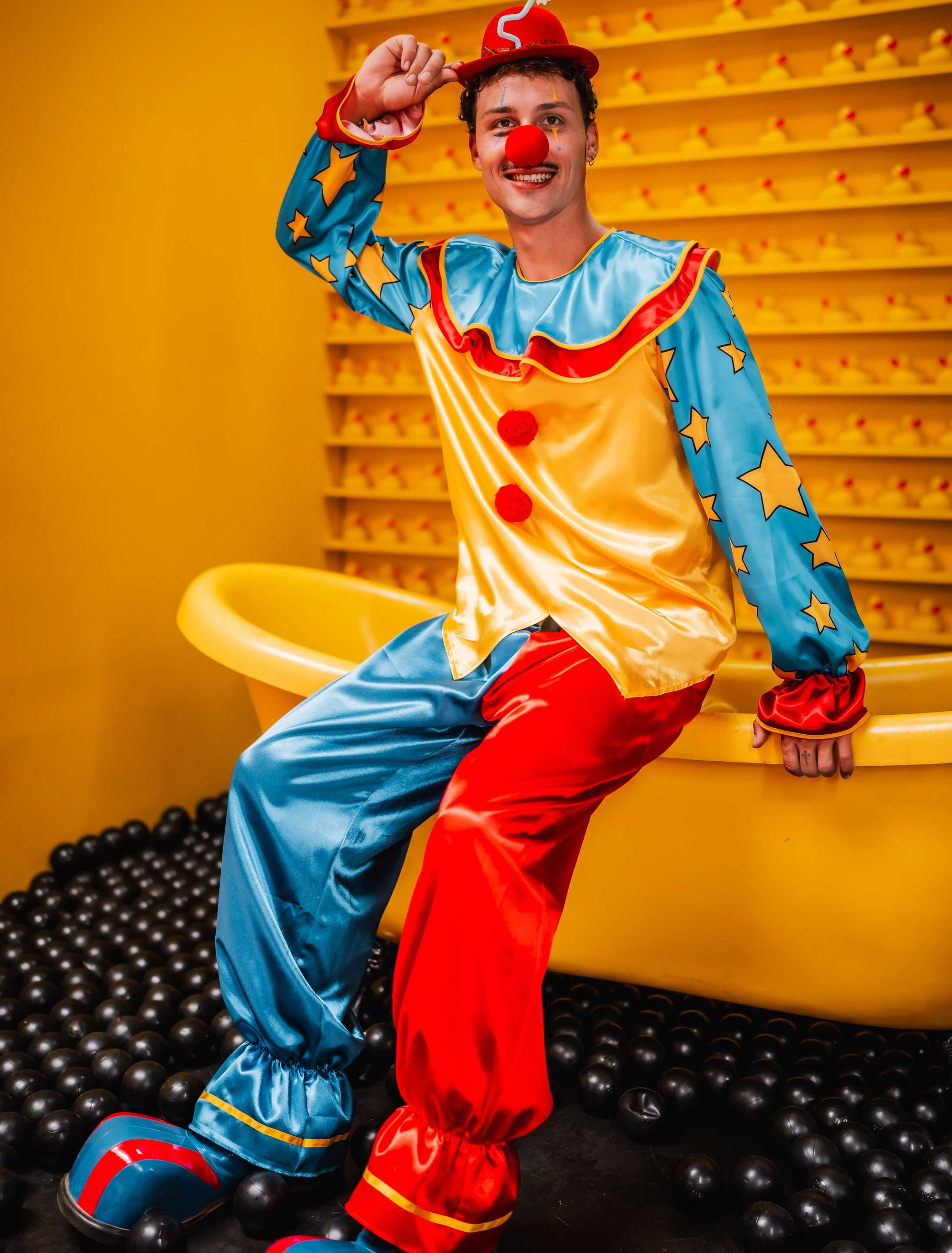 Hose Clown rot/blau L/XL