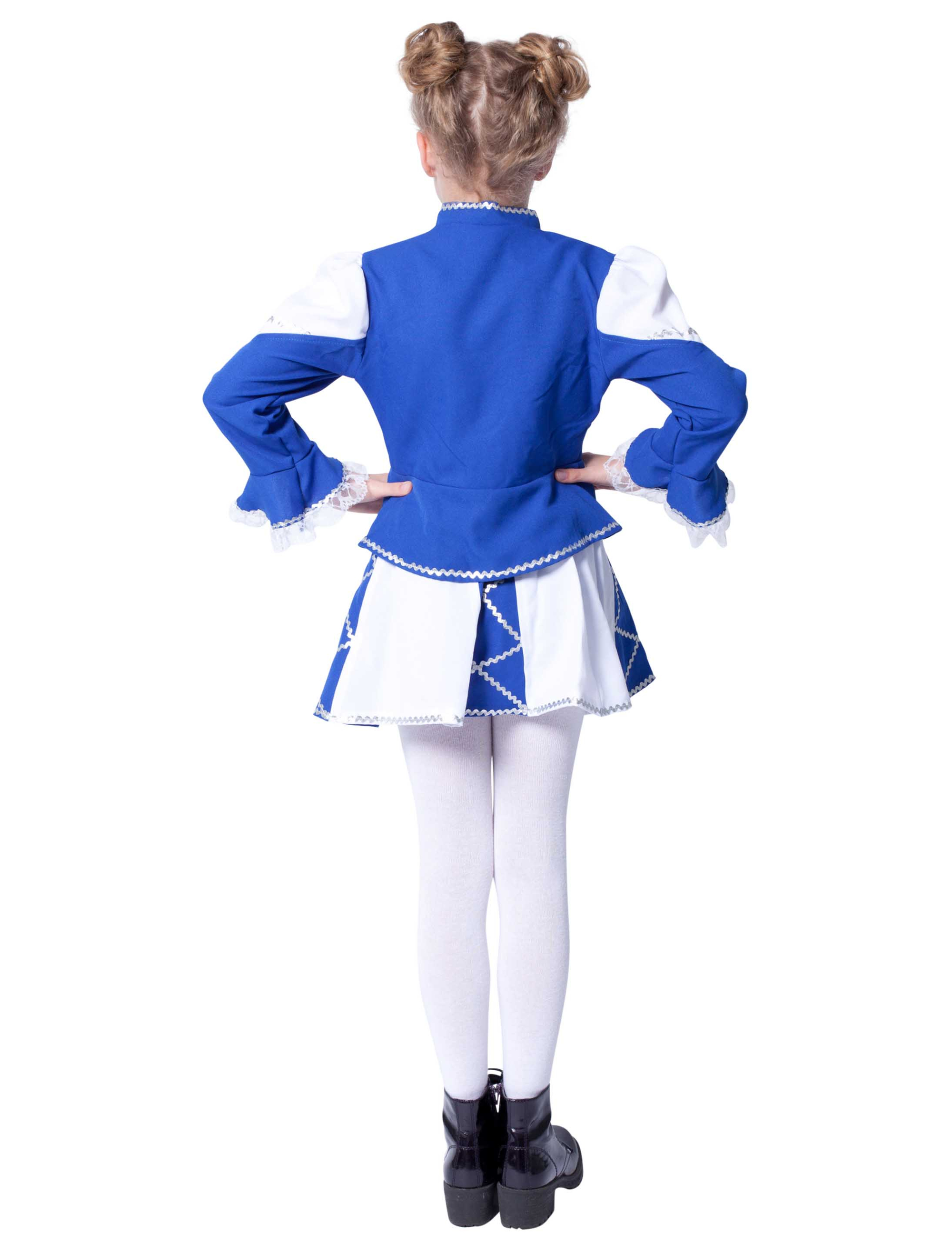 Tanzmariechen Kinder 2-tlg. Kinder blau/weiß 116