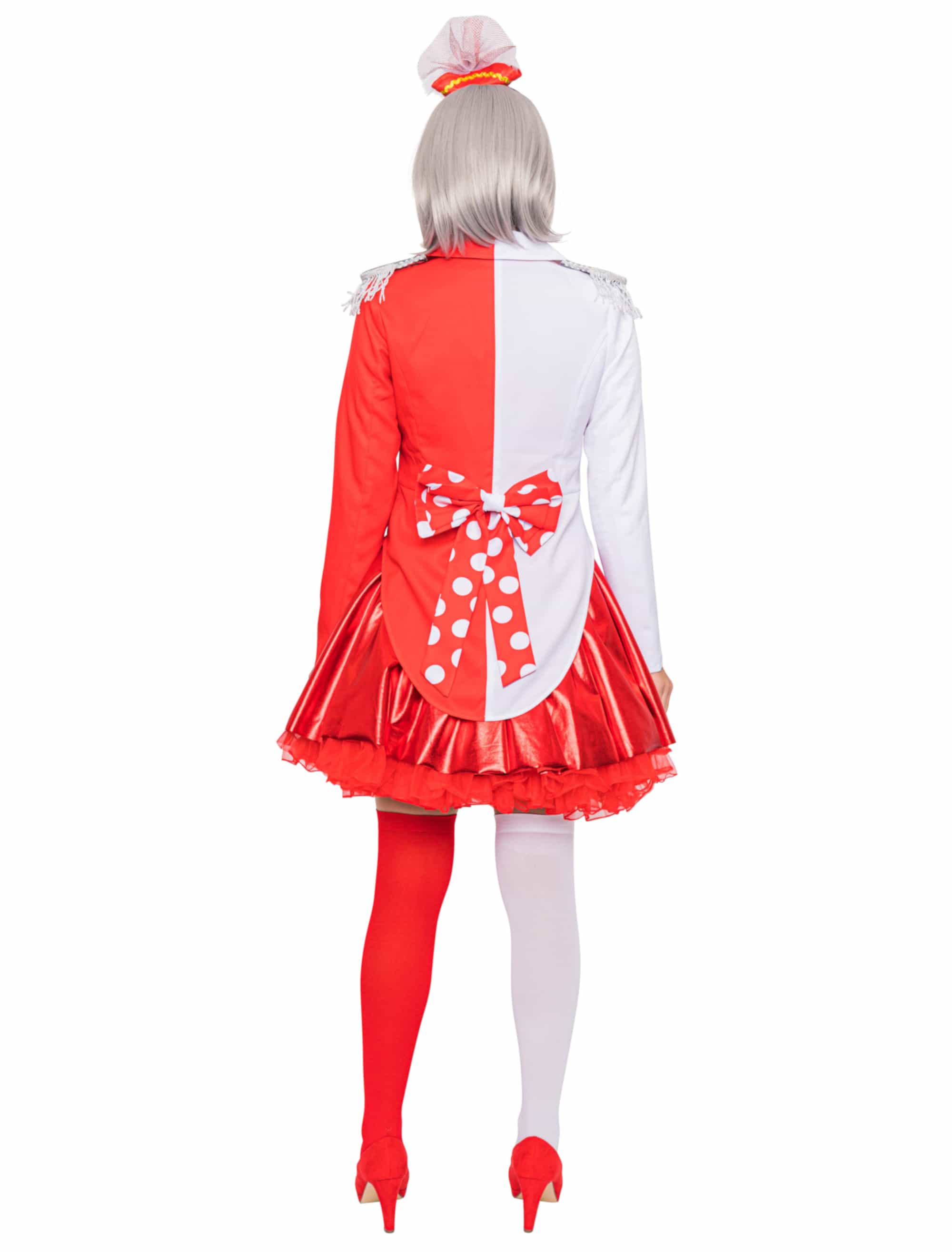 Jacke verrückt Damen rot/weiß M