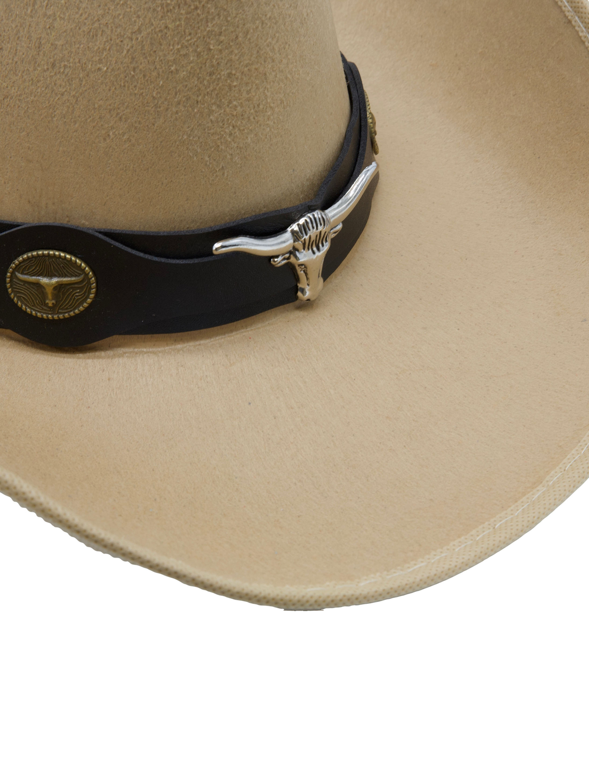 Cowboyhut Rodeo mit Lederband beige 59