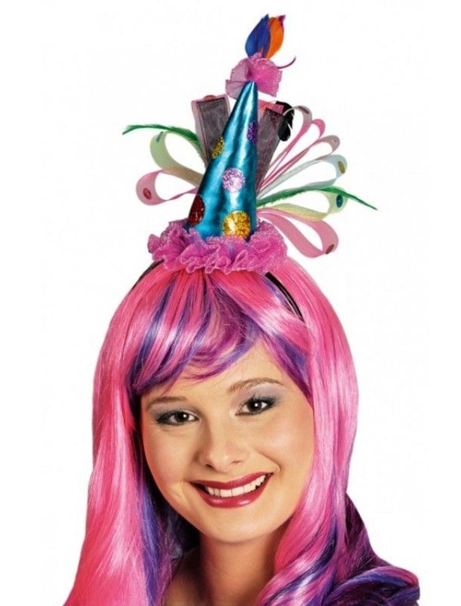 Haarreif Minihut Clown bunt