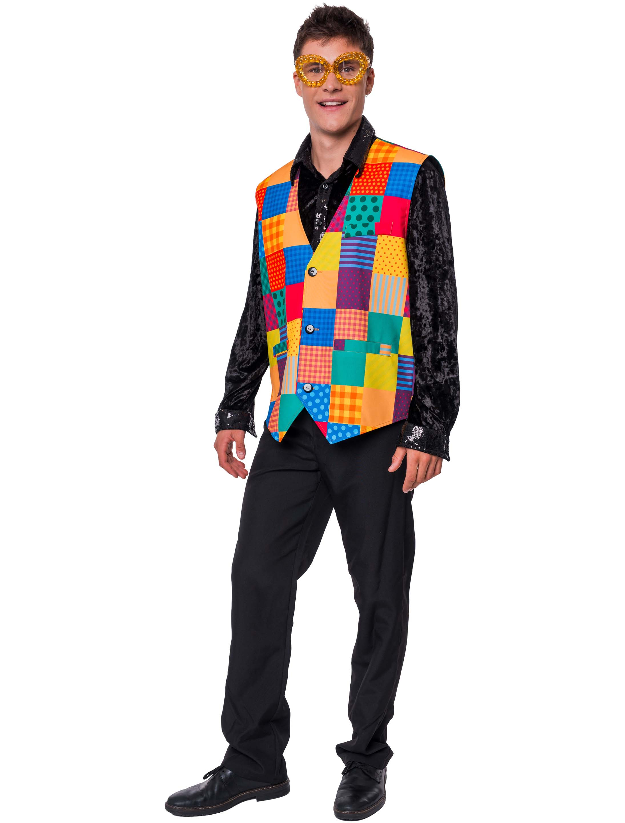 Weste Clown Herren bunt S/M