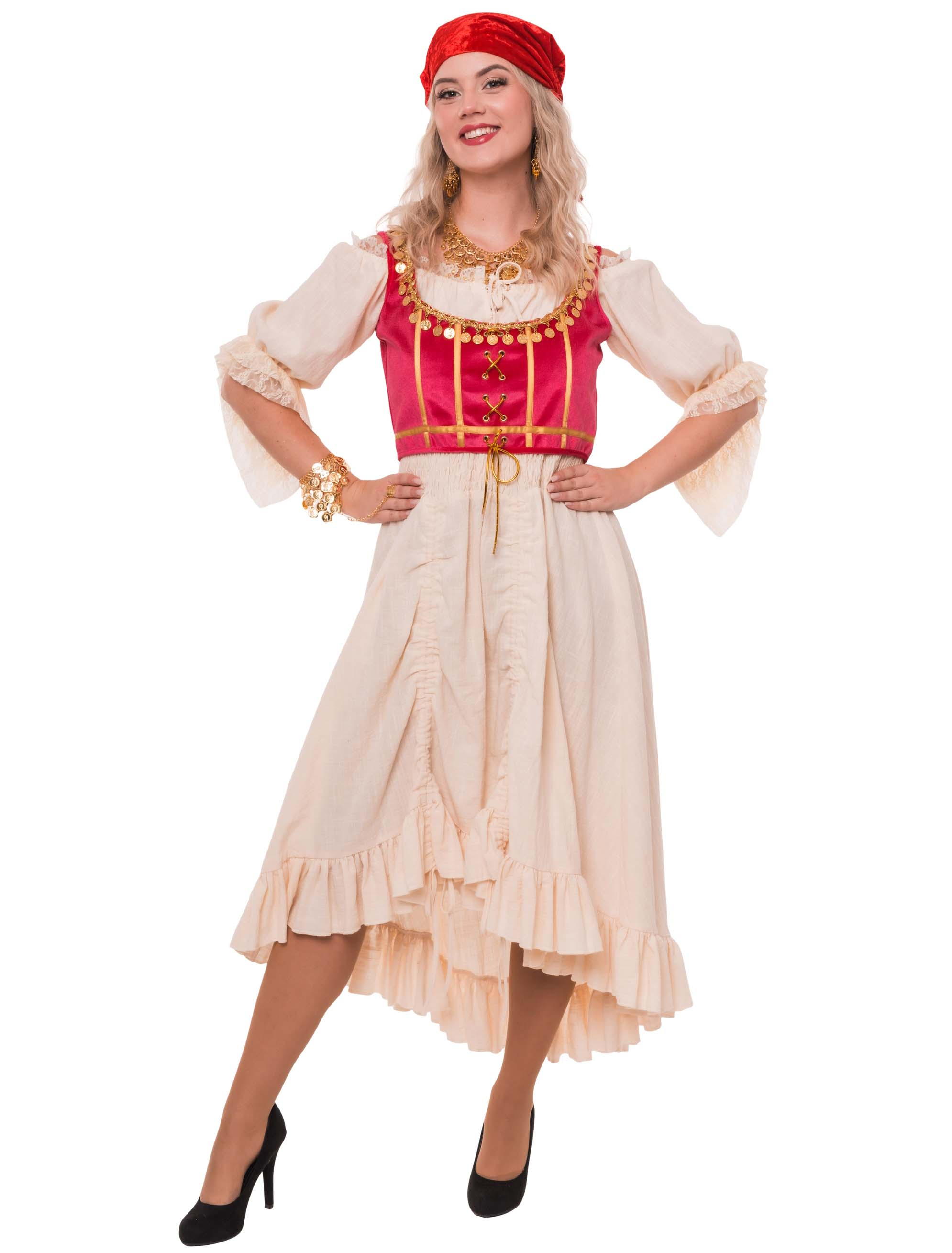 Kleid Steampunk beige L/XL