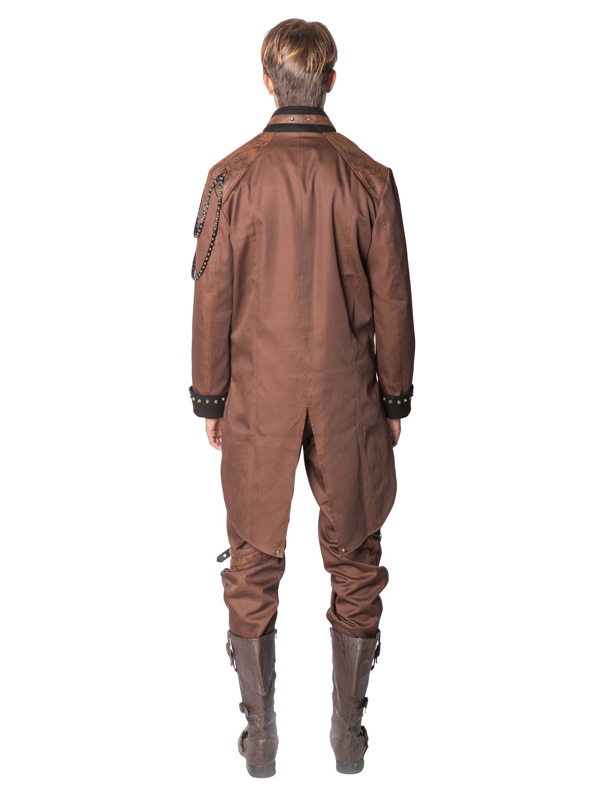 Jacke Steampunk Liam Herren braun 50