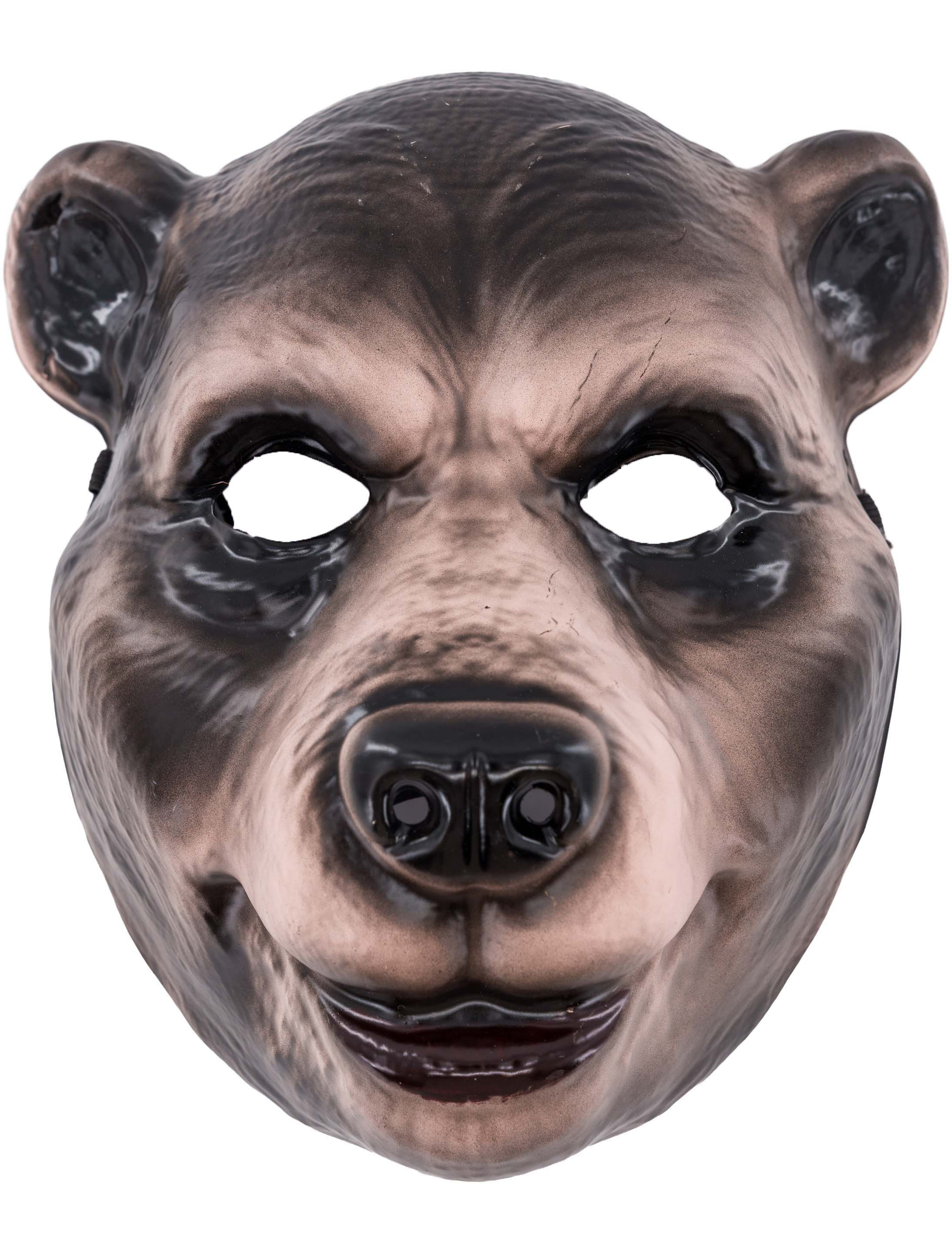 Maske Horror-Bär dunkelbraun