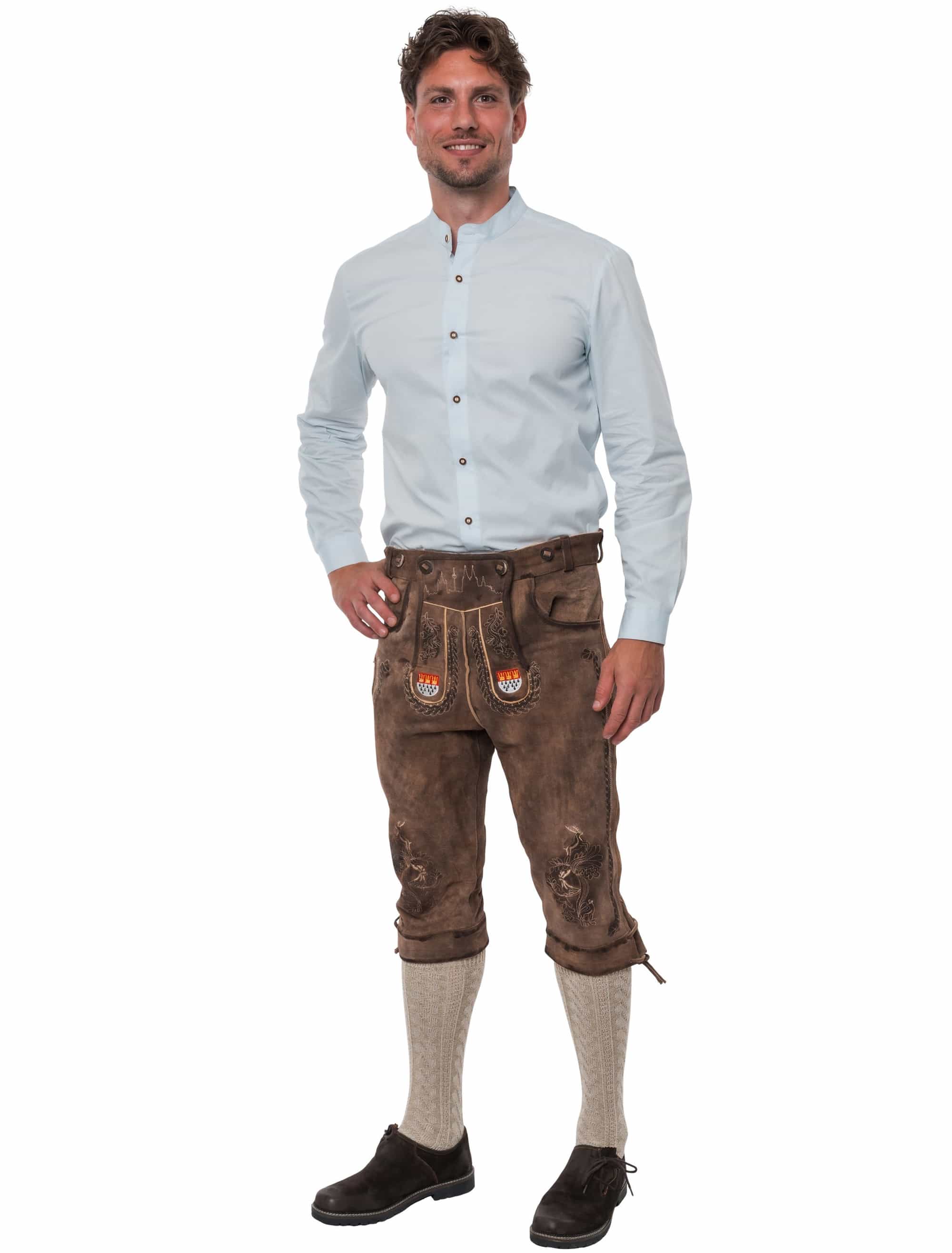 Lederhose Jupp 3/4 Herren braun 2XL
