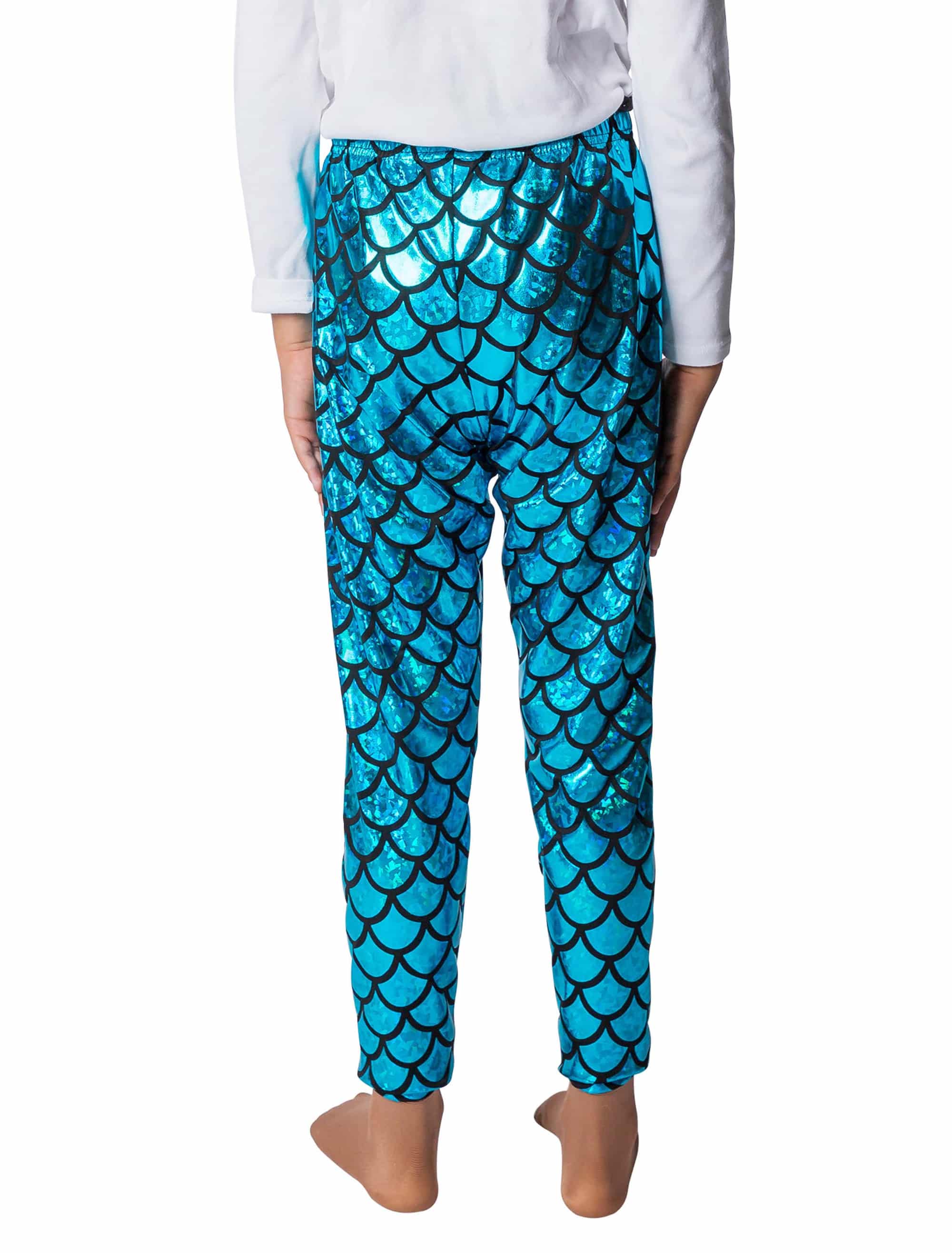 Leggings Meerjungfrau Kinder Kinder blau 116-128