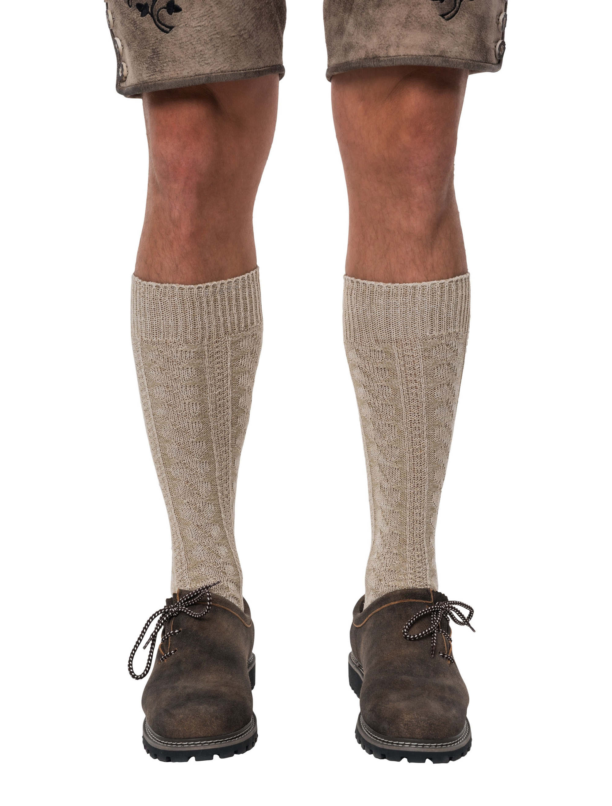 Trachtensocken lang olive/beige 43-46
