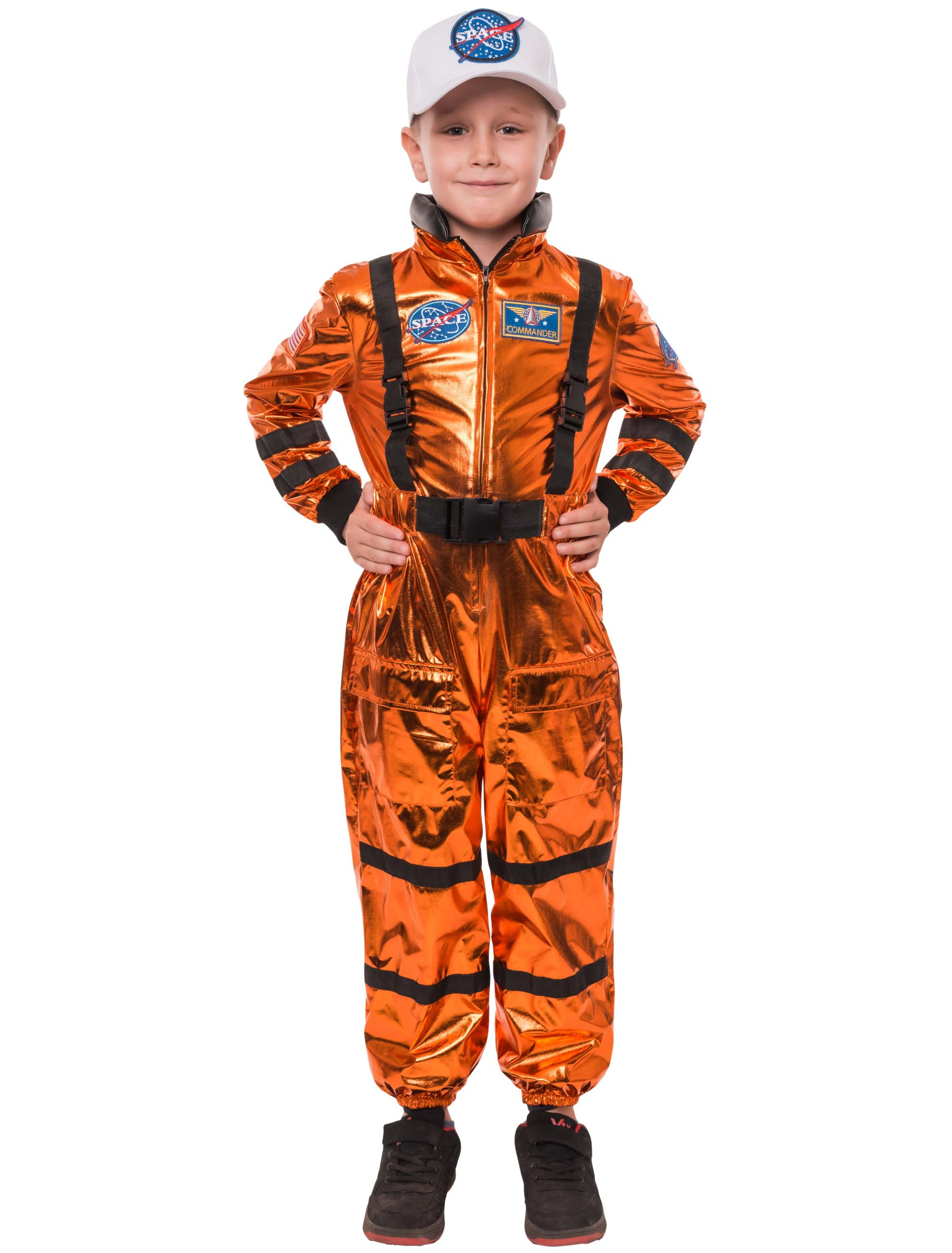 Overall Astronaut Kinder orange 6-8 Jahre