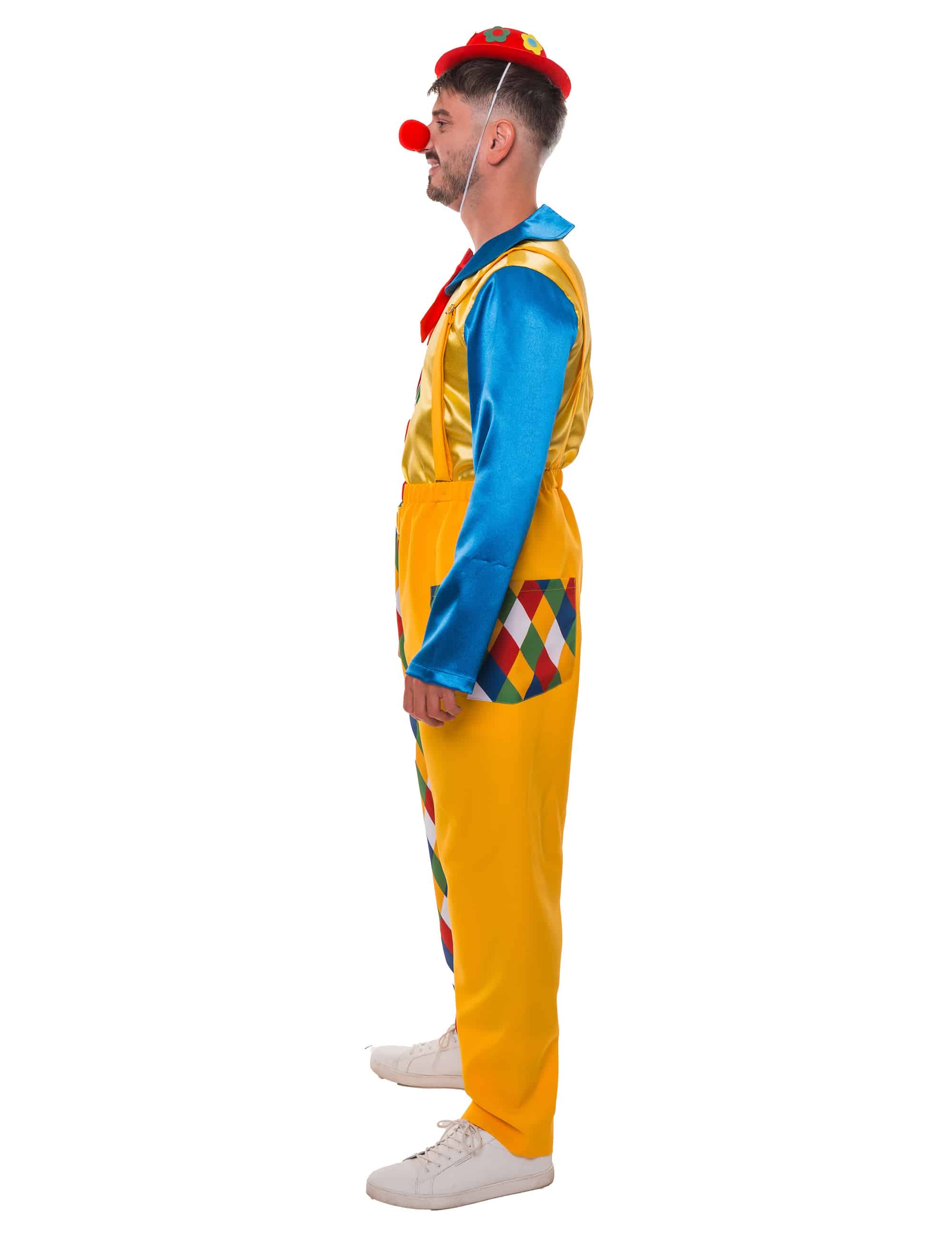 Hose Clown mit Trägern bunt S/M