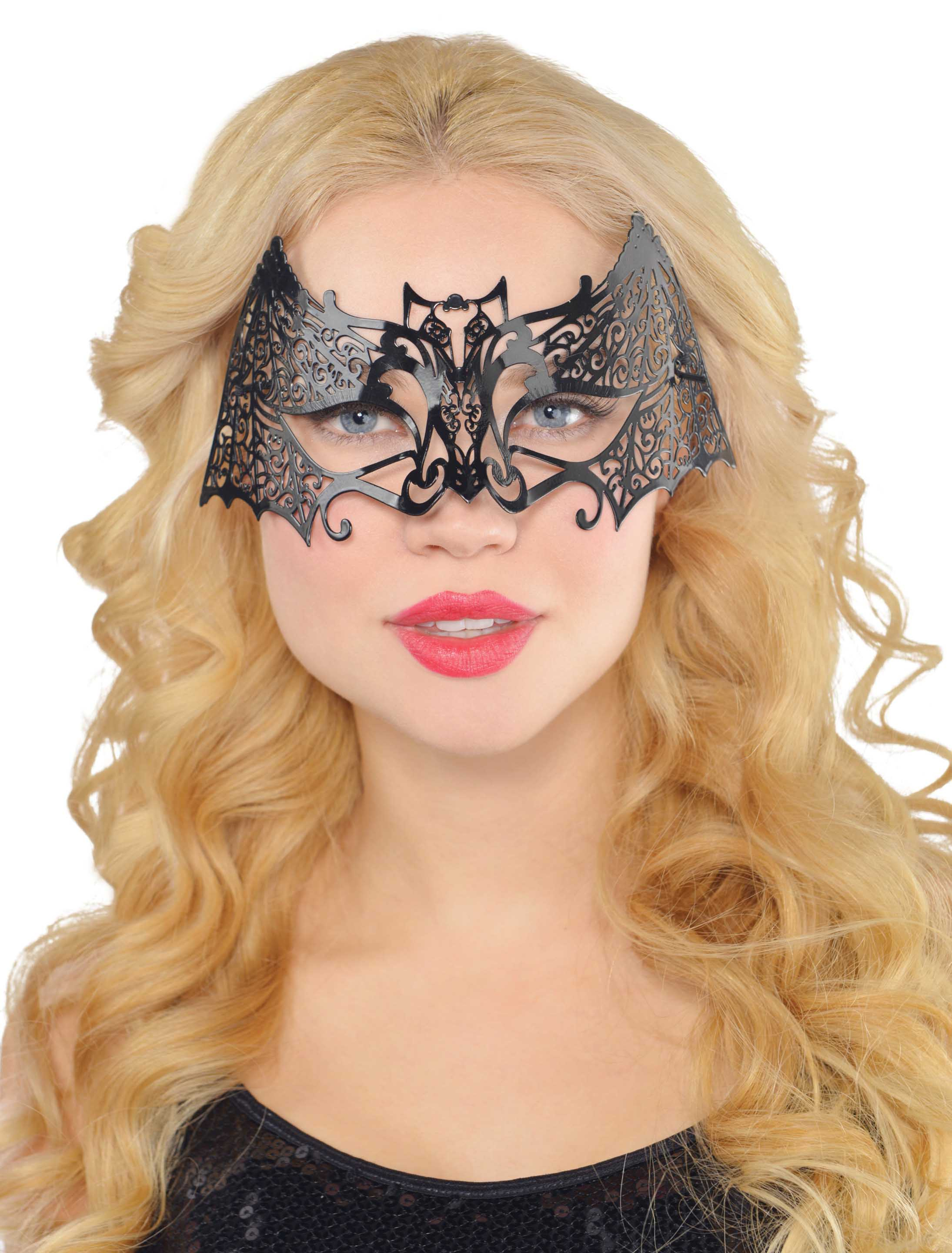 Maske Fledermaus schwarz einfach